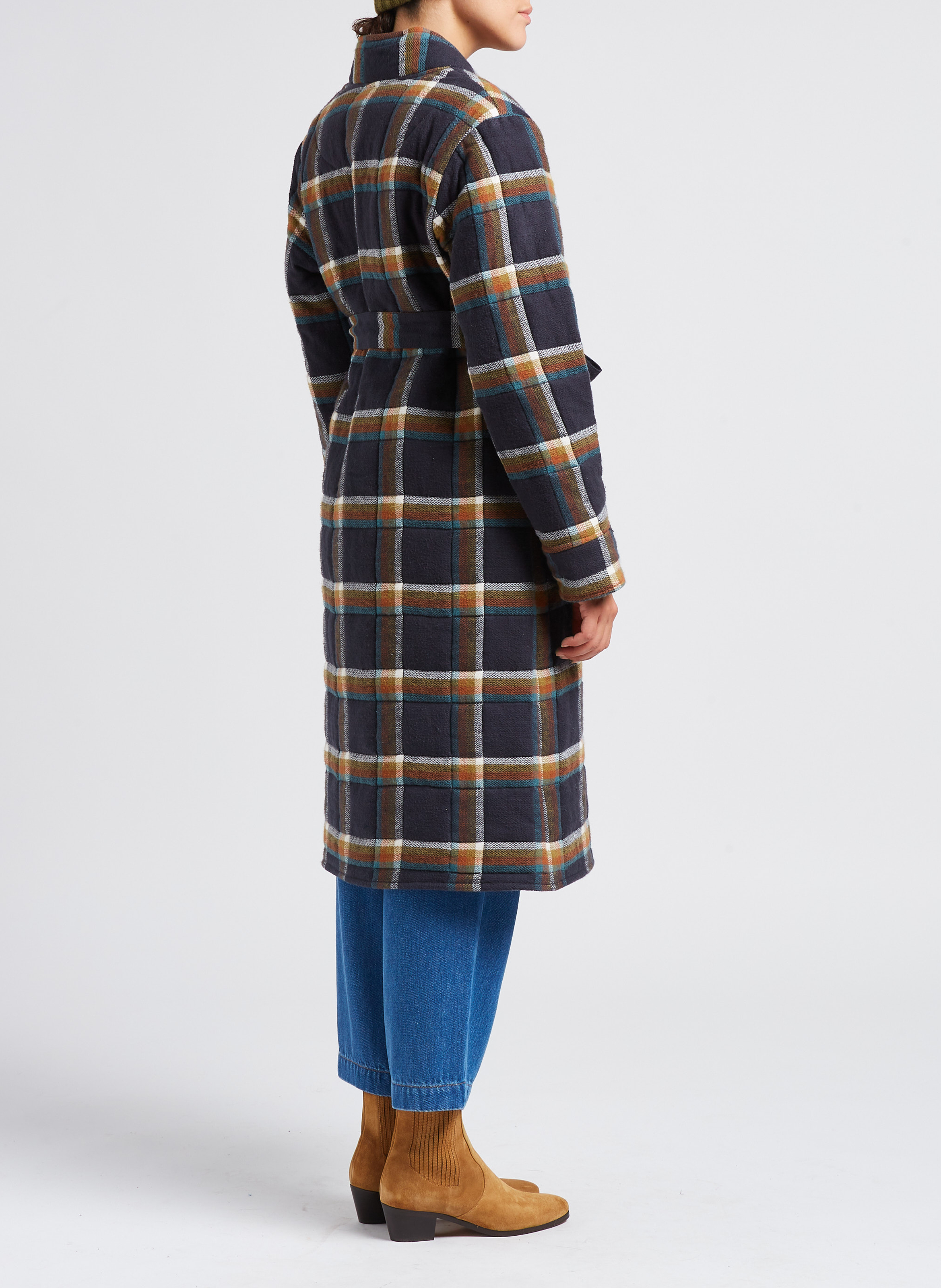 Gerade geschnittener Baumwollmantel V DE VINSTER Schwarz