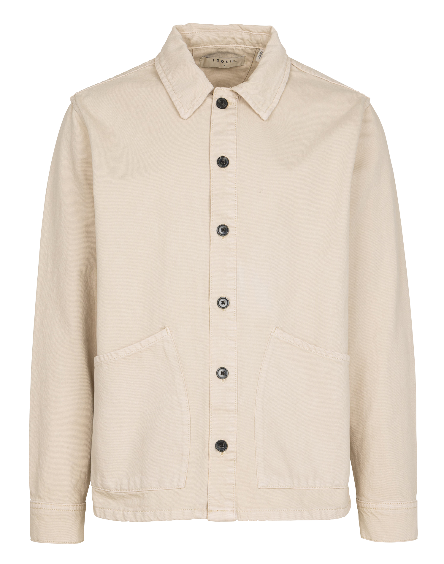 Vest mit klassischem Kragen aus Baumwolle SOLID