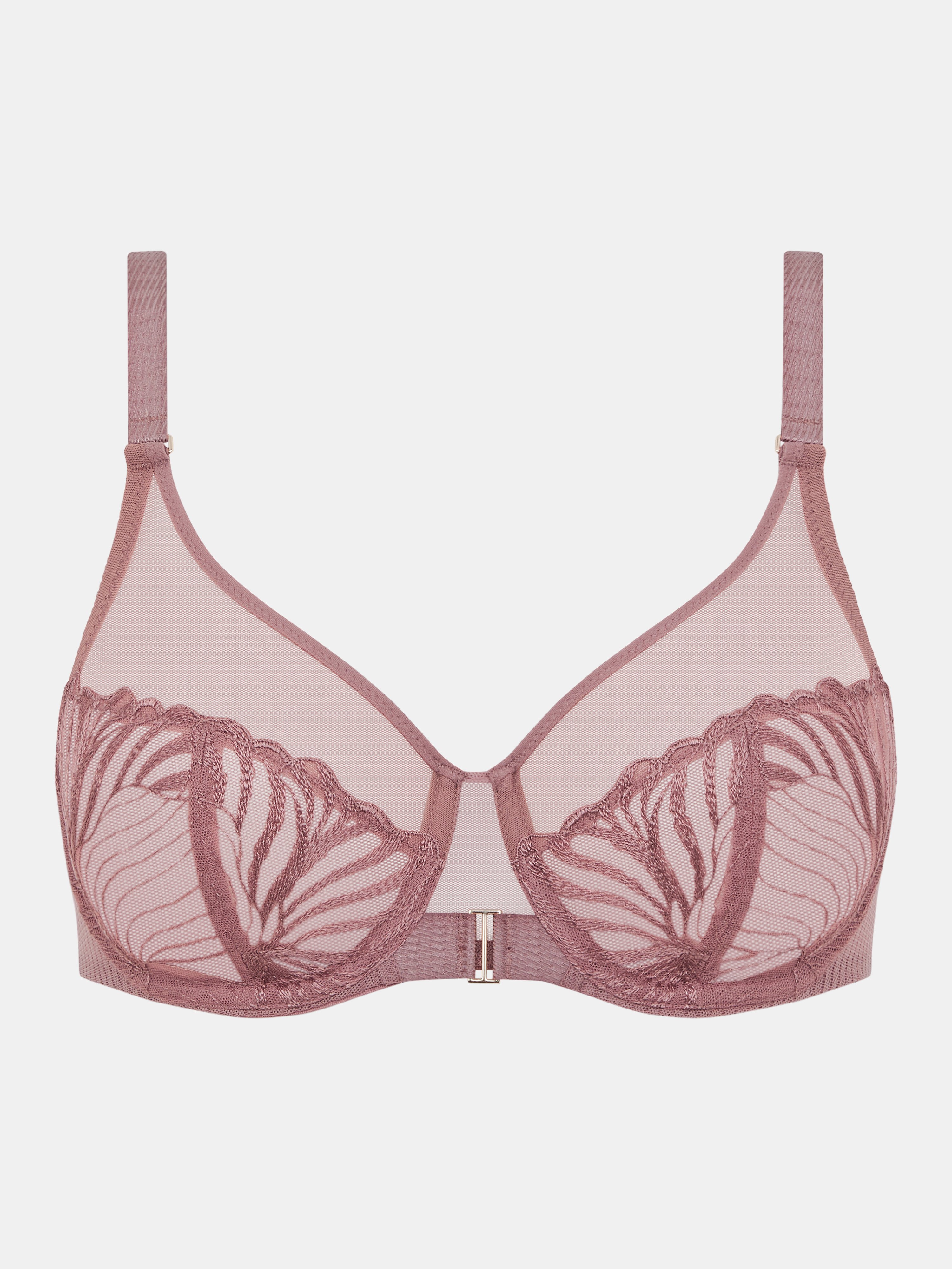 Very supportive embroidered bra CHANTELLE Brown