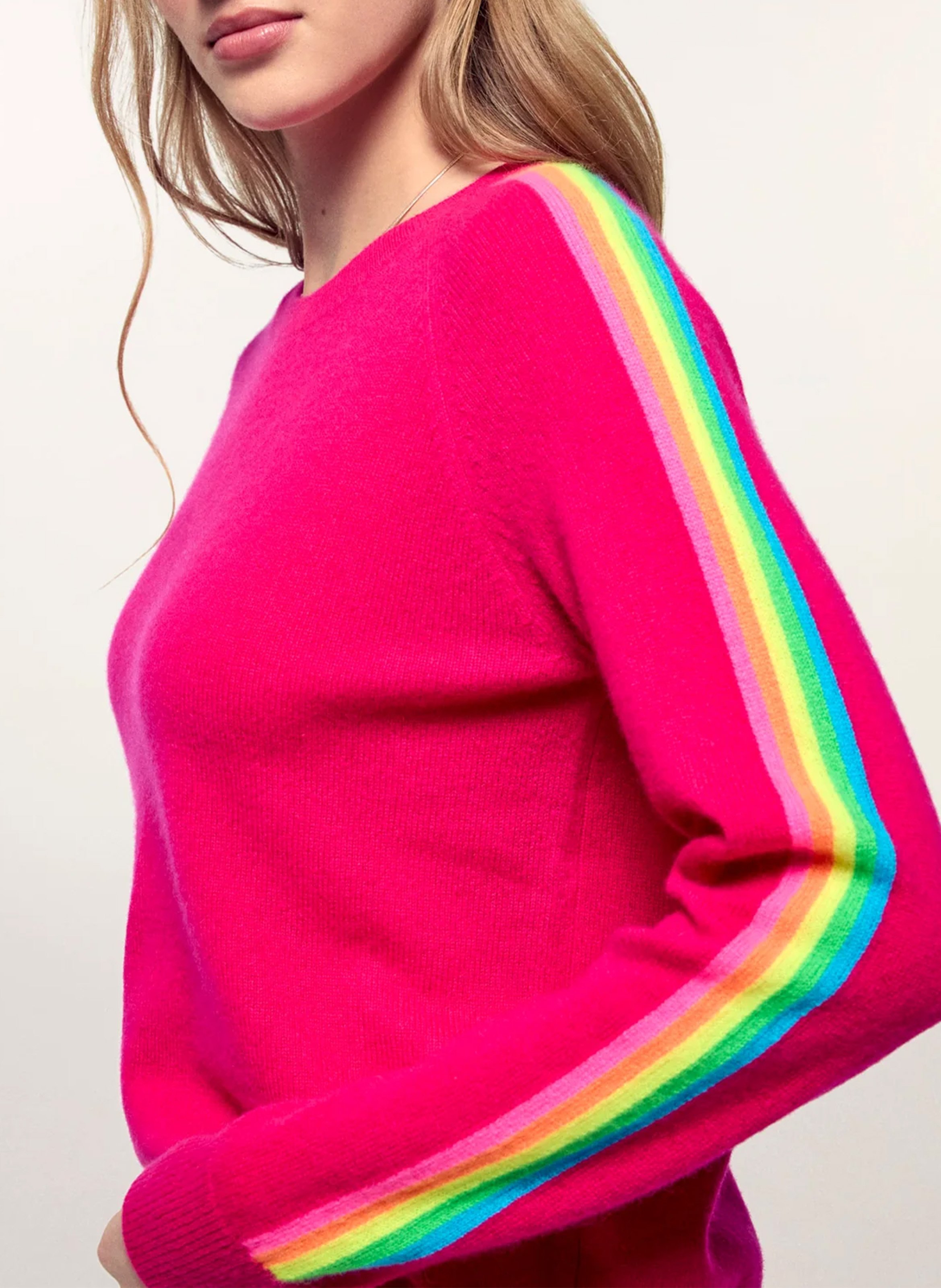 Pull court à manches imprimées en cachemire FROM FUTURE Rouge