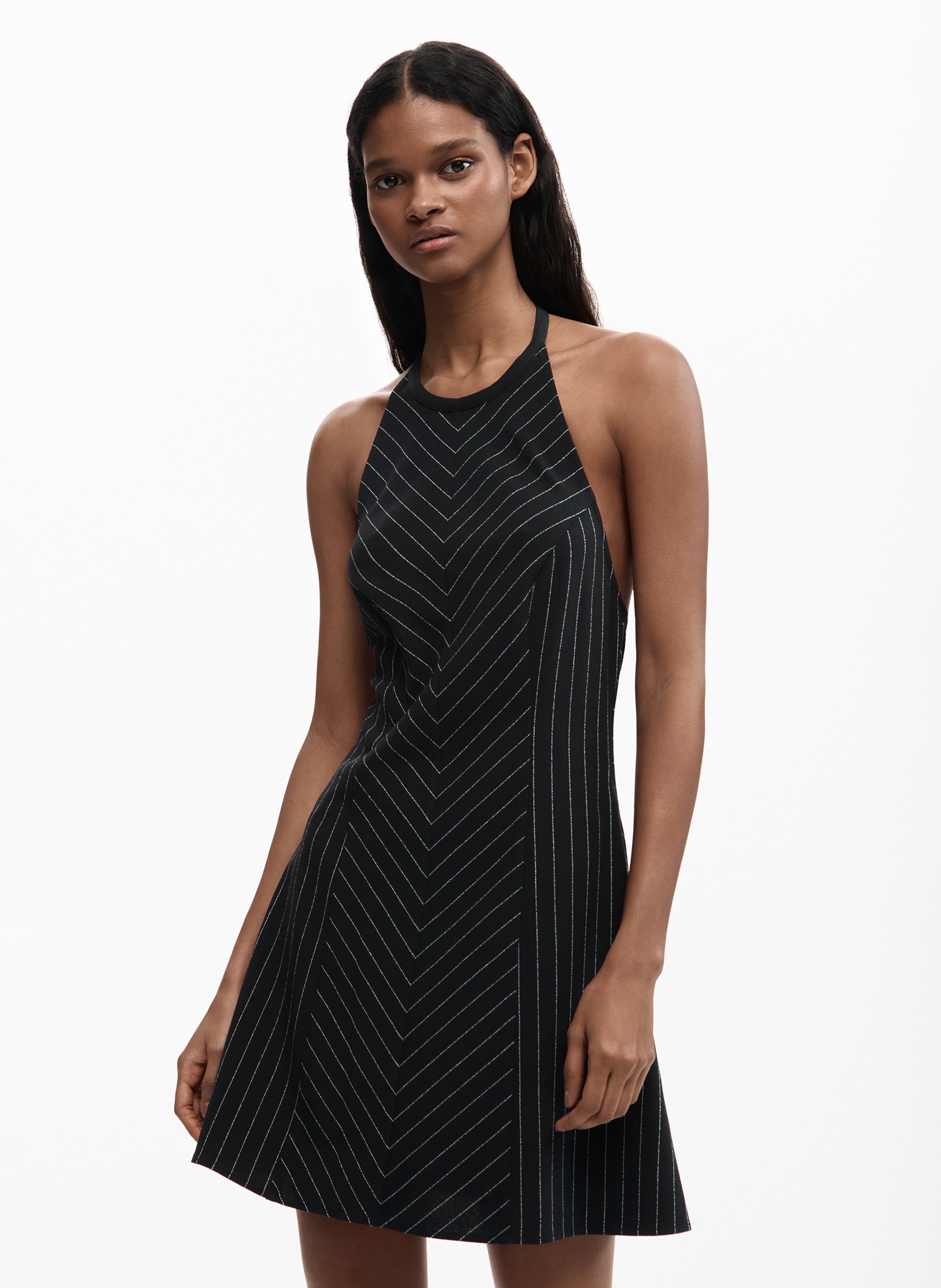 Robe courte col rond  DESIGUAL Bleu