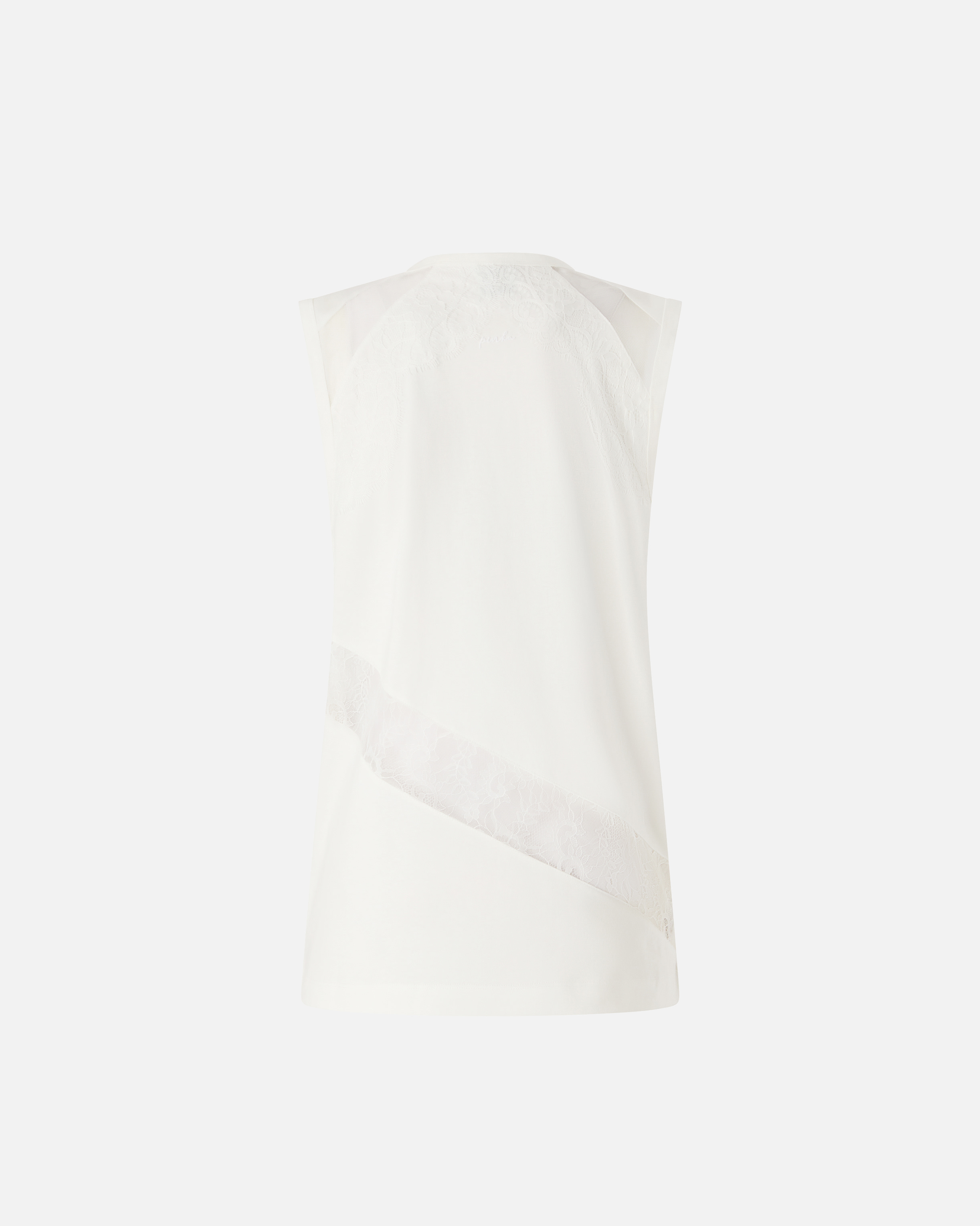Sleeveless top with lace details White