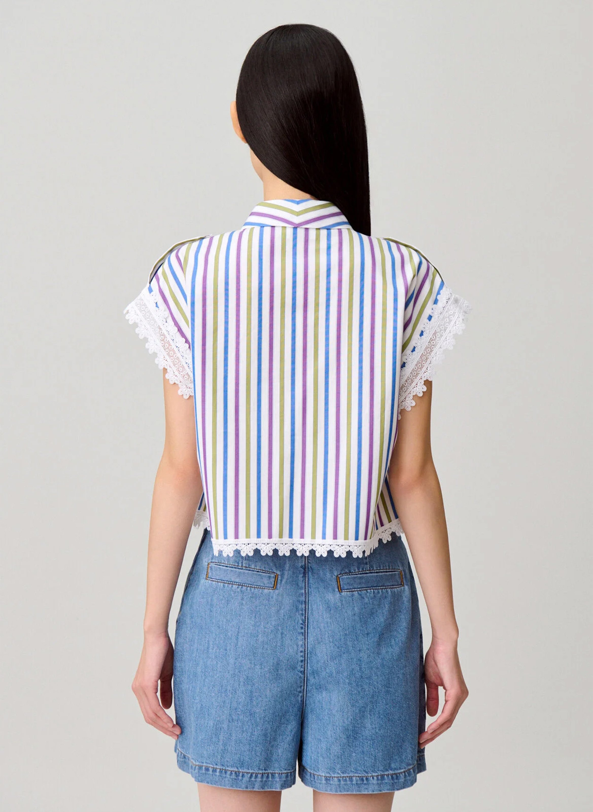 Chemise droite en coton CLAUDIE PIERLOT Multicolore