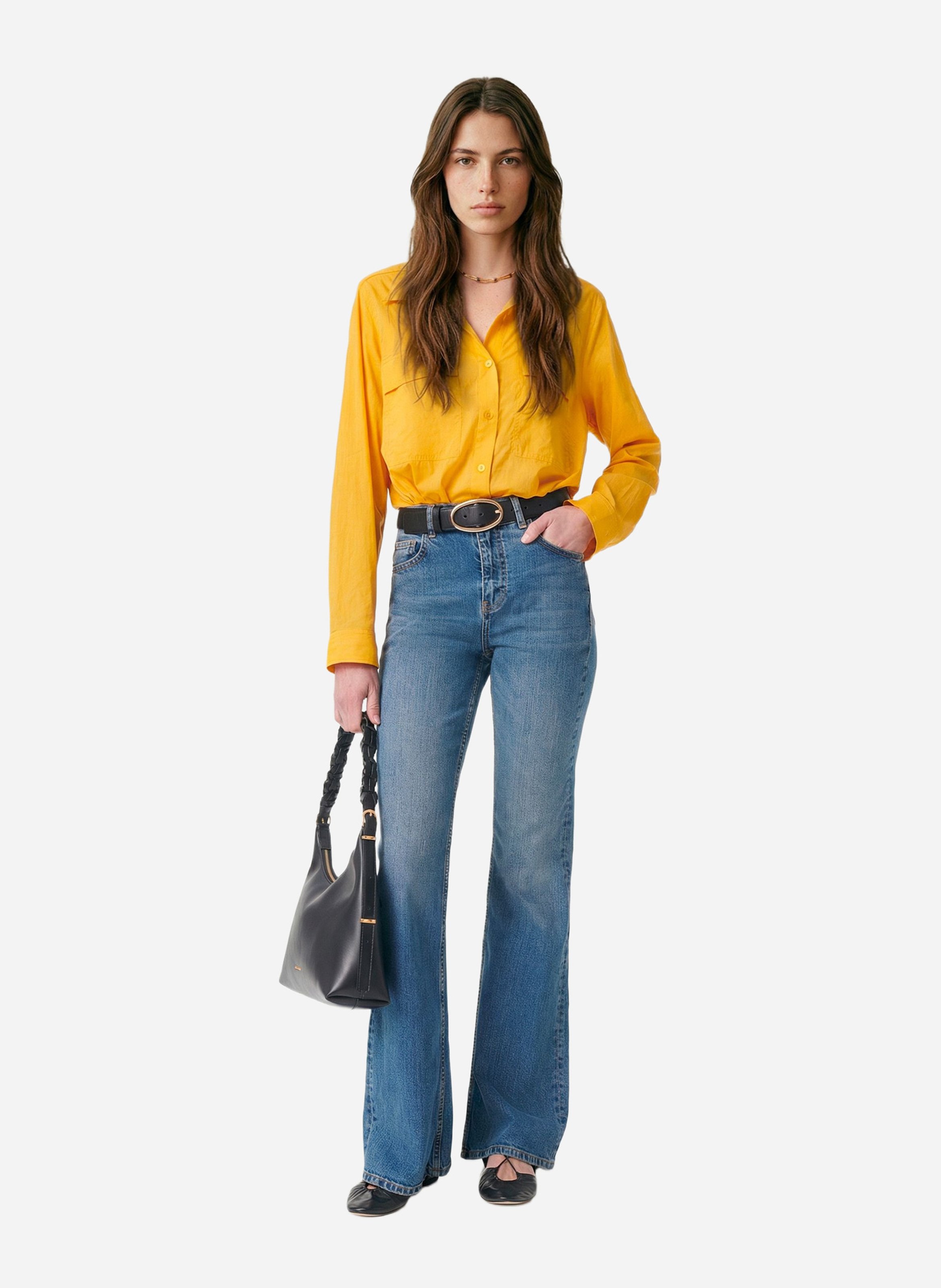 Colonel plain shirt VANESSA BRUNO Yellow