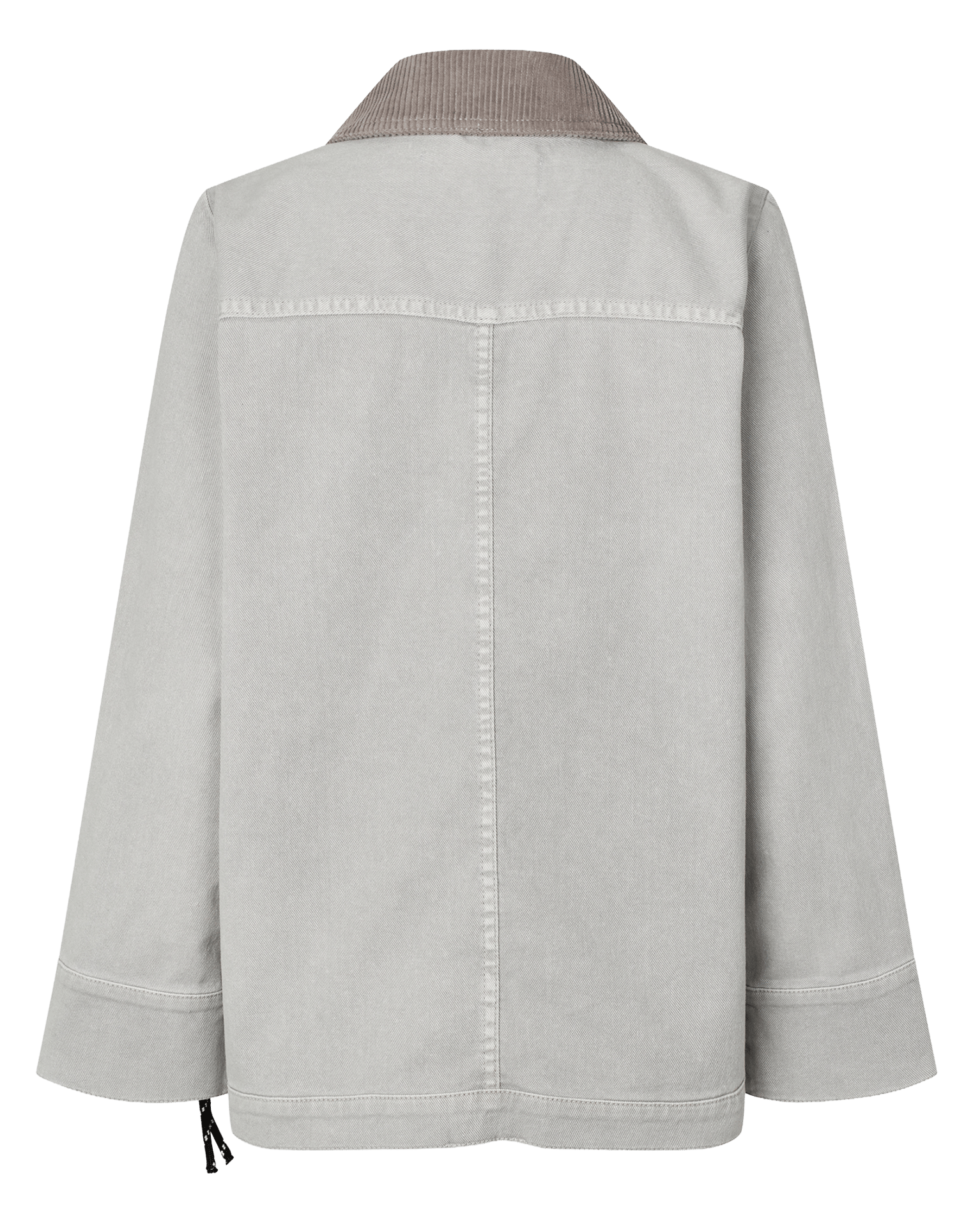 Oversized jas met knoopsluiting en fluwelen kraag BAUM UND PFERDGARTEN Grijs