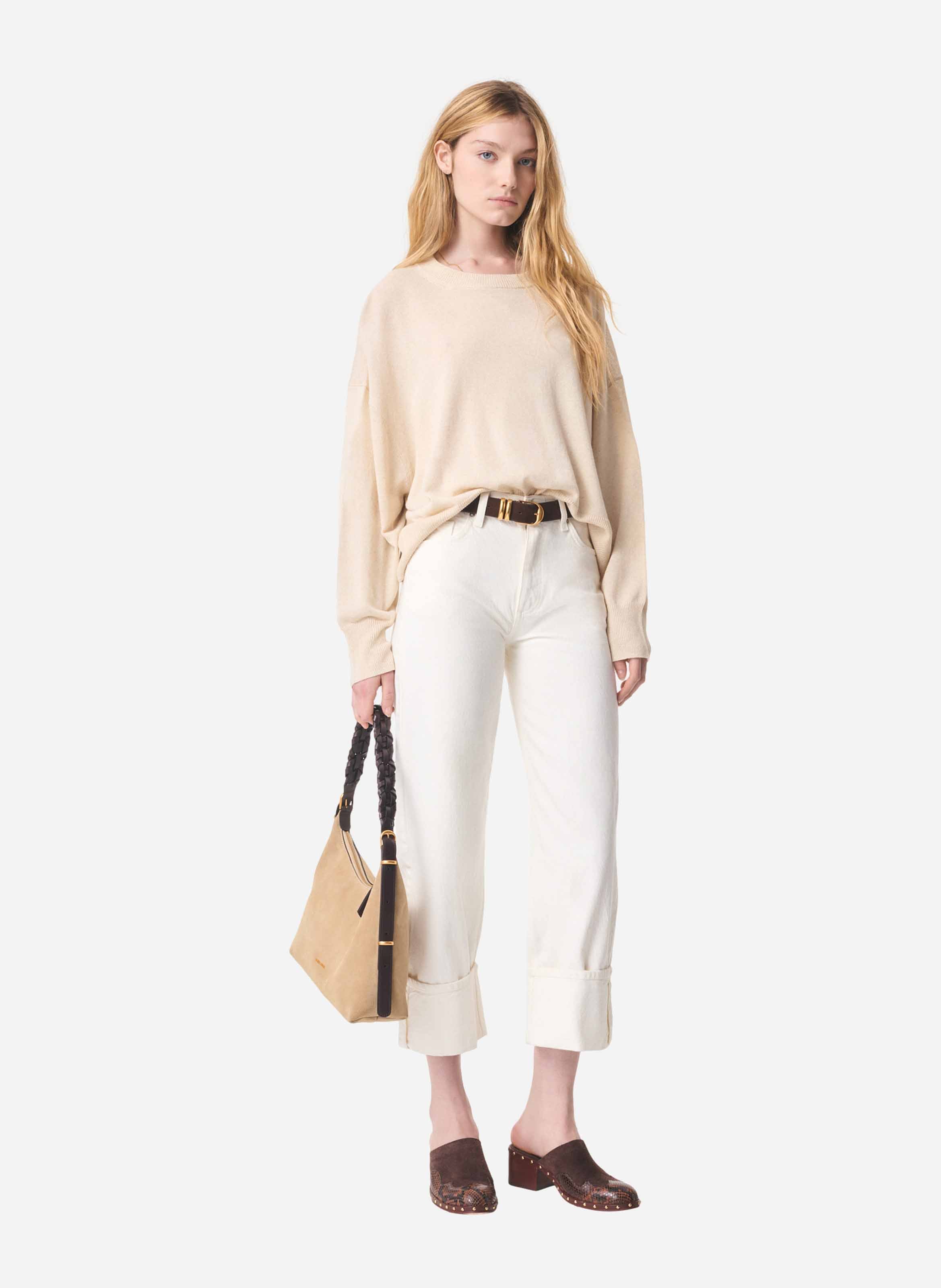Weiter Pullover aus Feinstrick VANESSA BRUNO Weiss