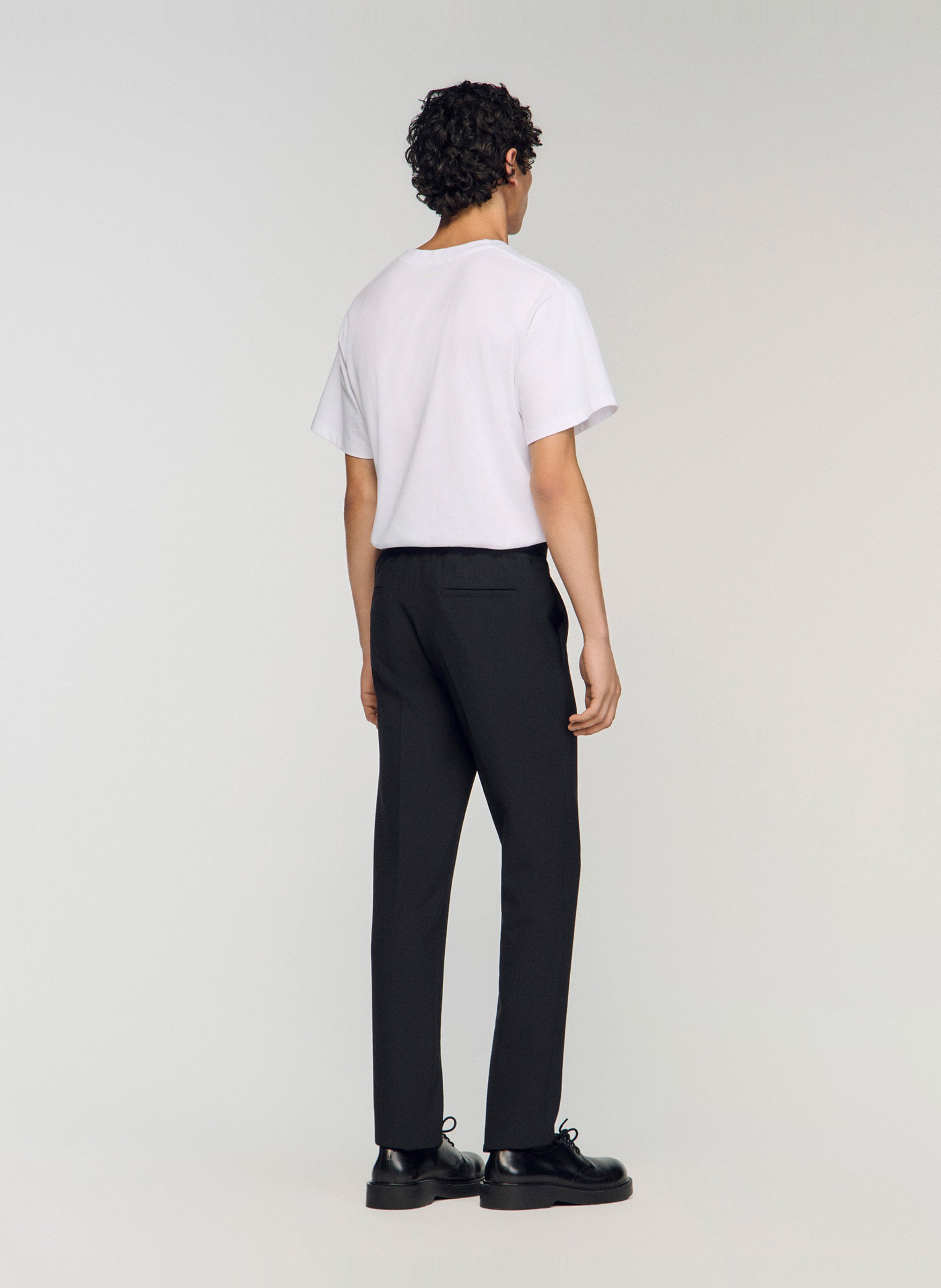 Pantalon droit  SANDRO Noir