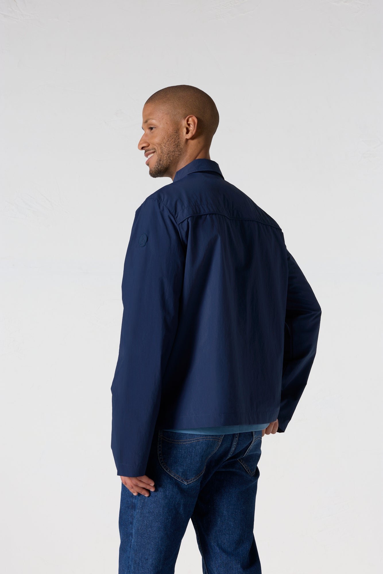Veste légère col chemise guy JOTT Bleu