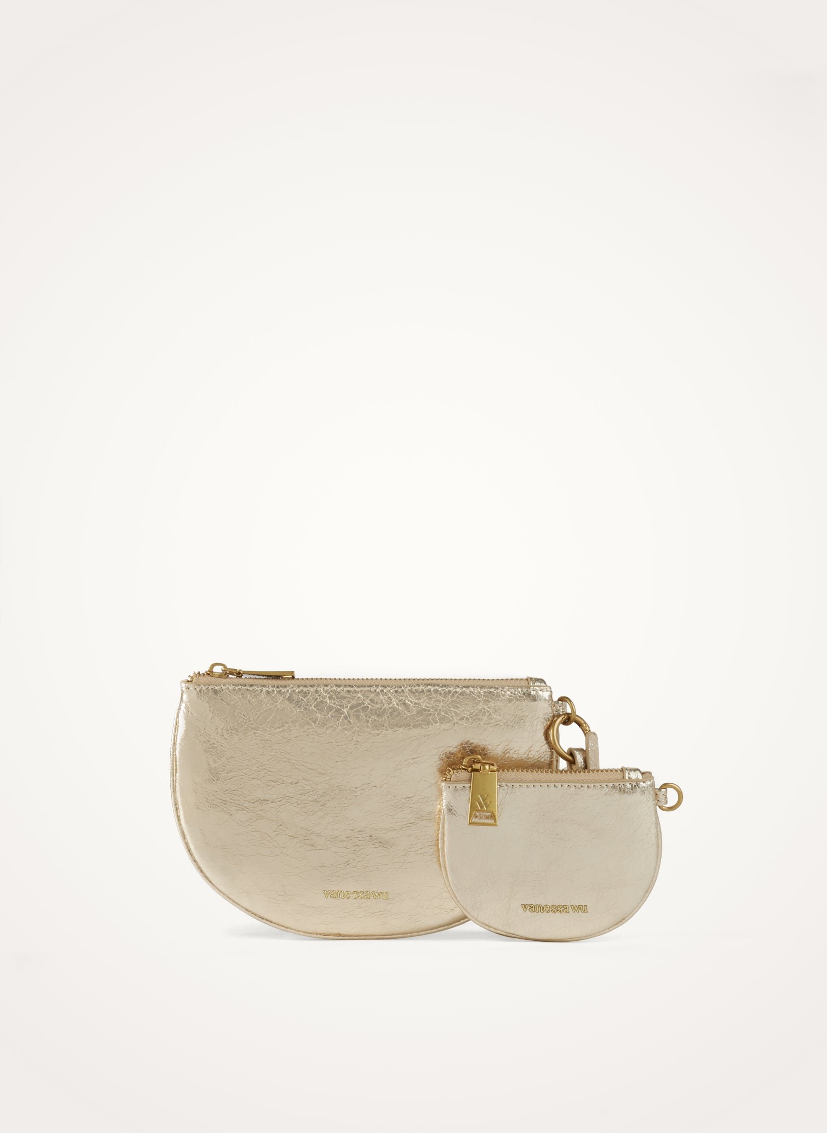 Bag with handles and shoulder strap POCHETTE MIRA Or