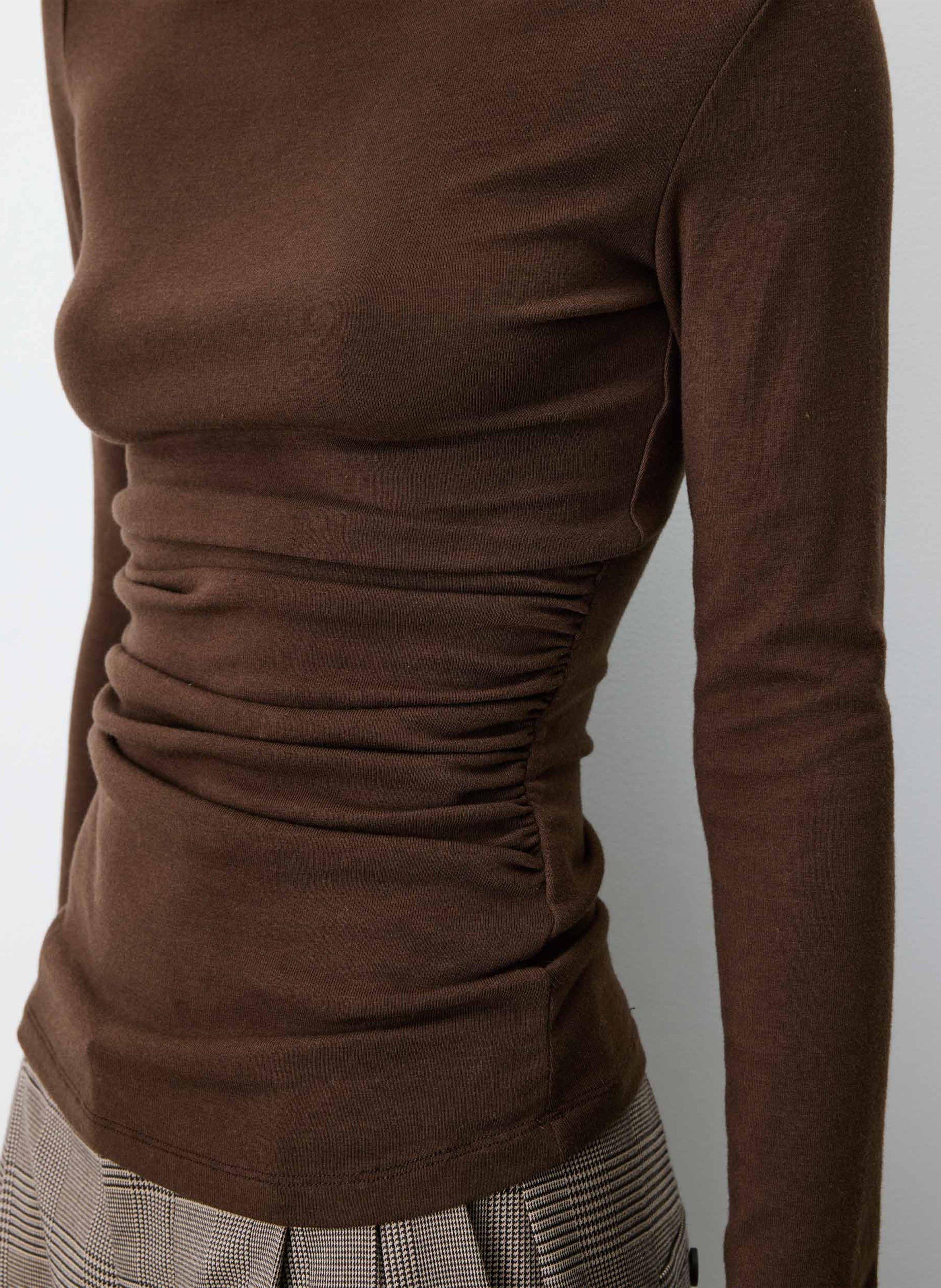 Fitted high neck t-shirt GRACE ET MILA Brown