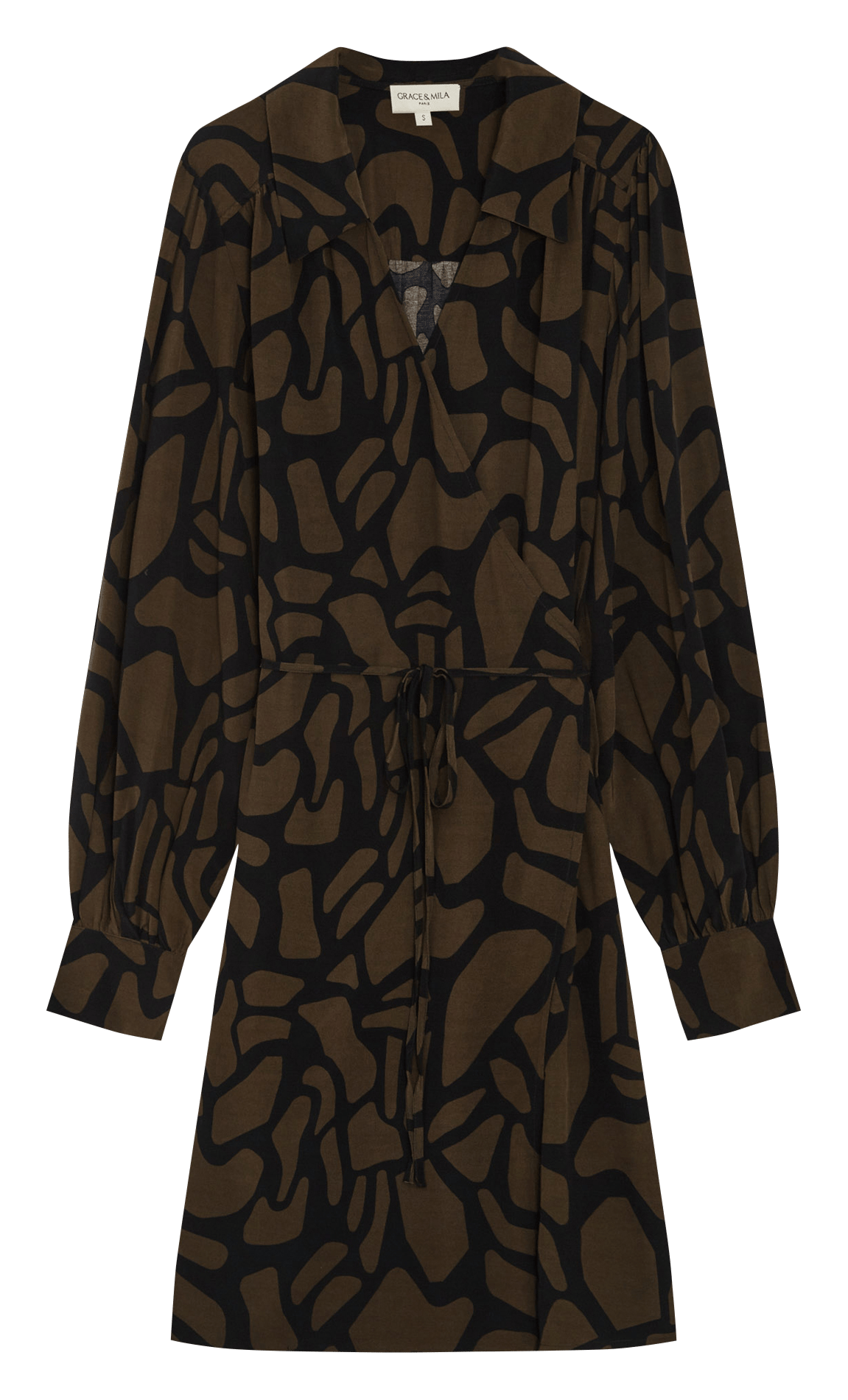 Robe courte portefeuille imprimée GRACE ET MILA Vert