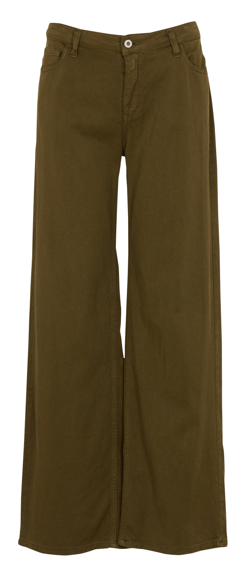 Flared Jeans mit hohem Bund PLEASE Khaki