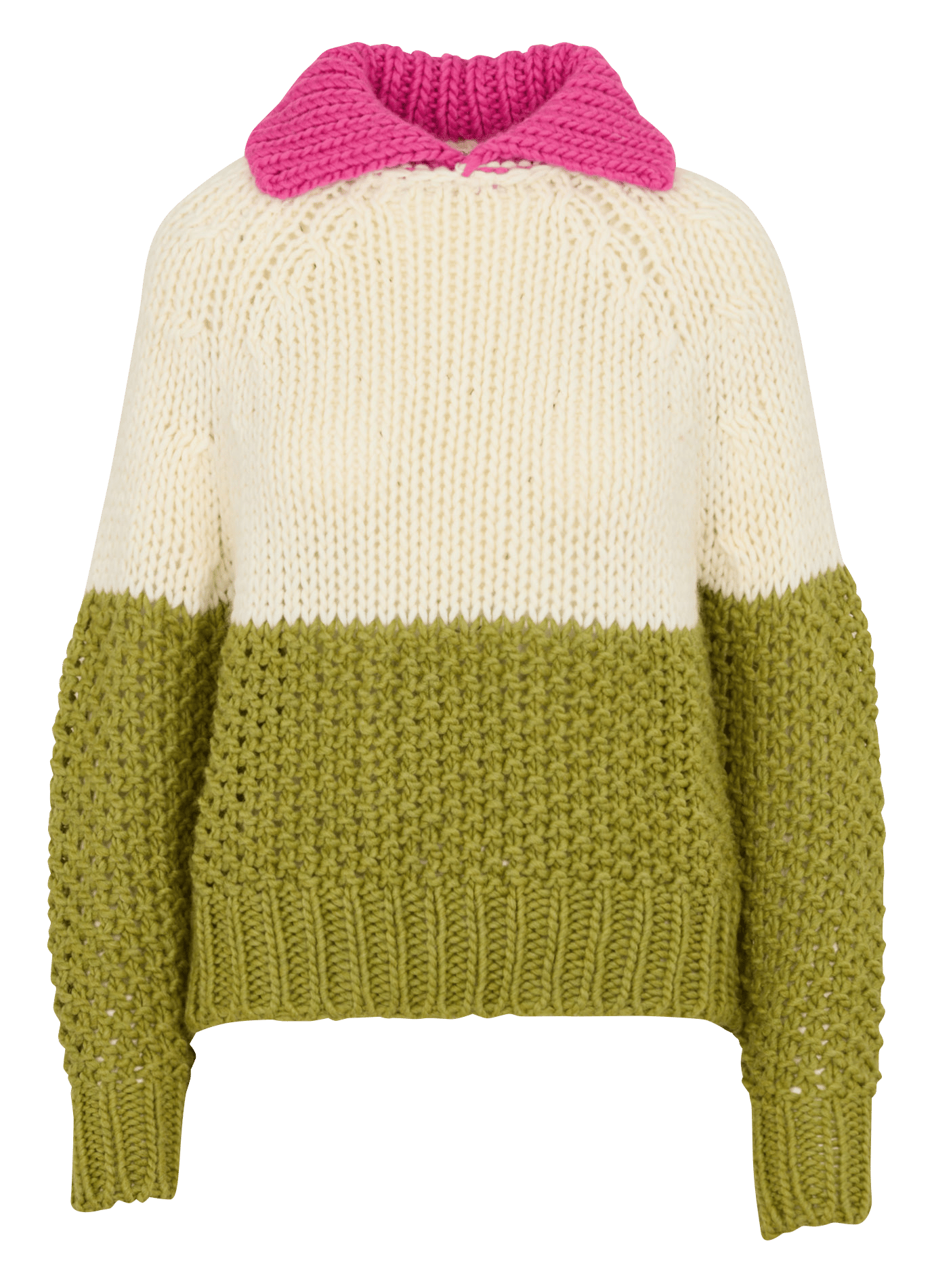 Pull ample col classique DR BLOOM Vert
