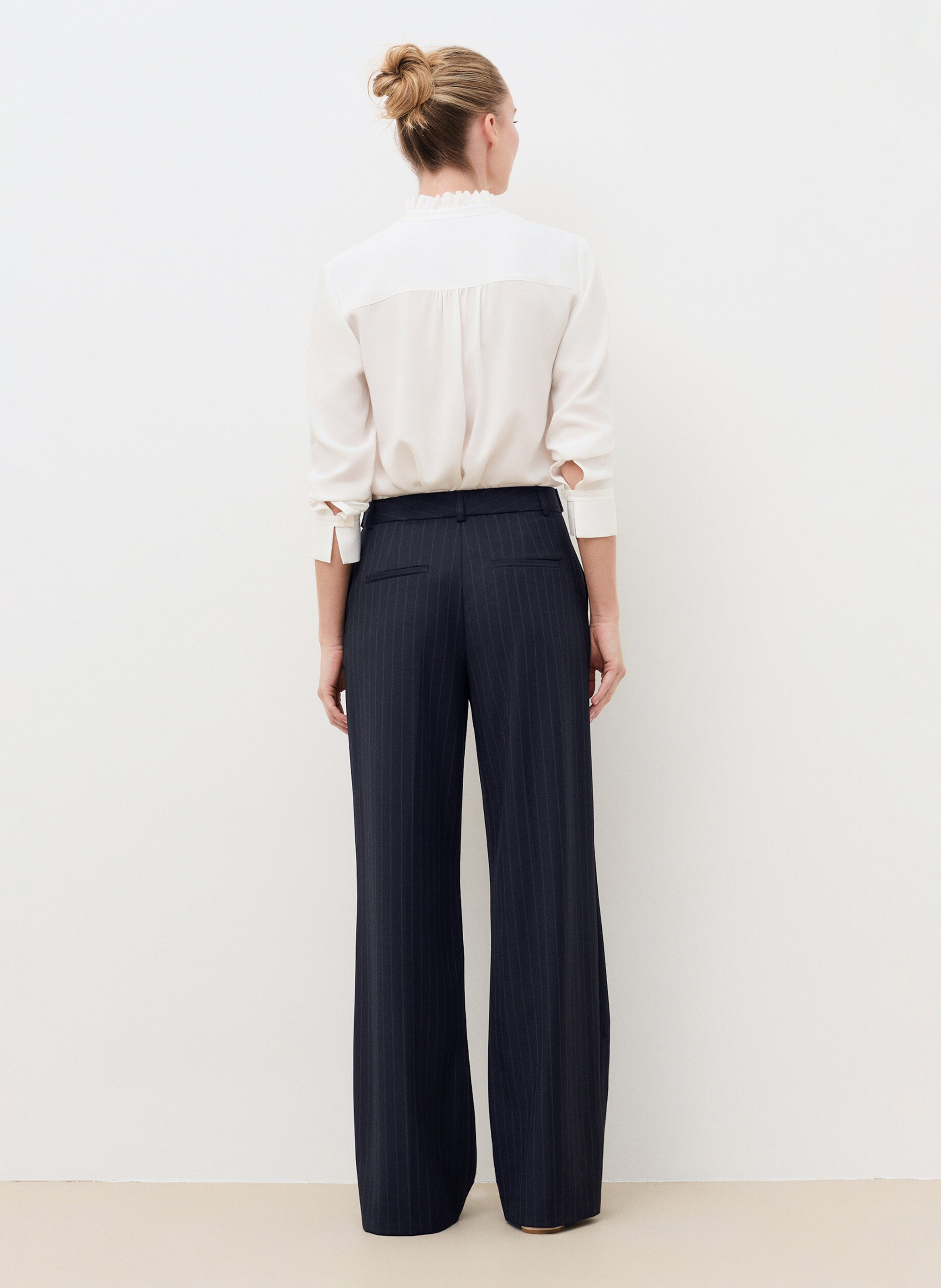 Weite Streifenhose CAROLL Blau