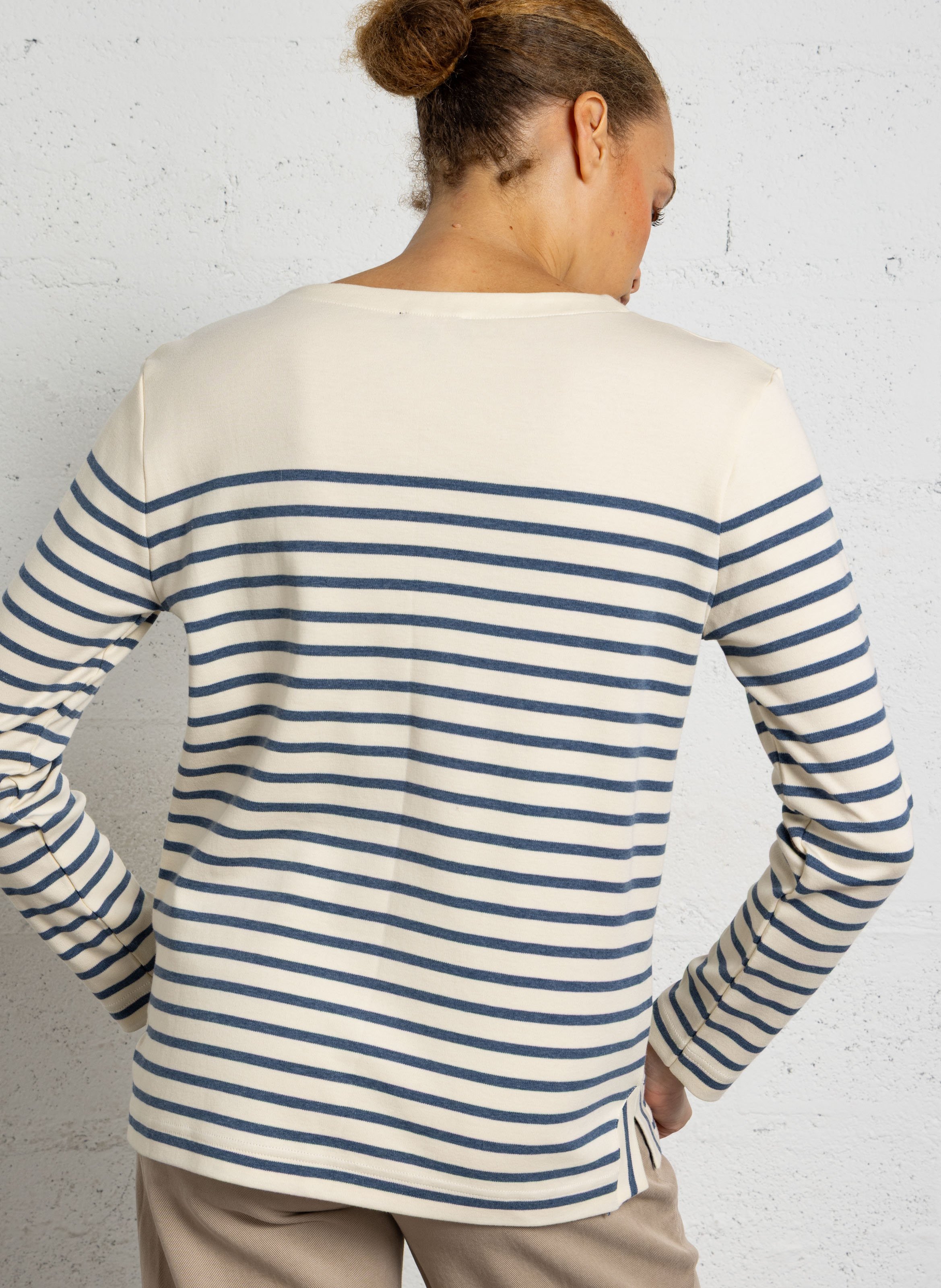 Gestreepte T-shirt met korte mouwen van katoen ARMOR LUX Beige