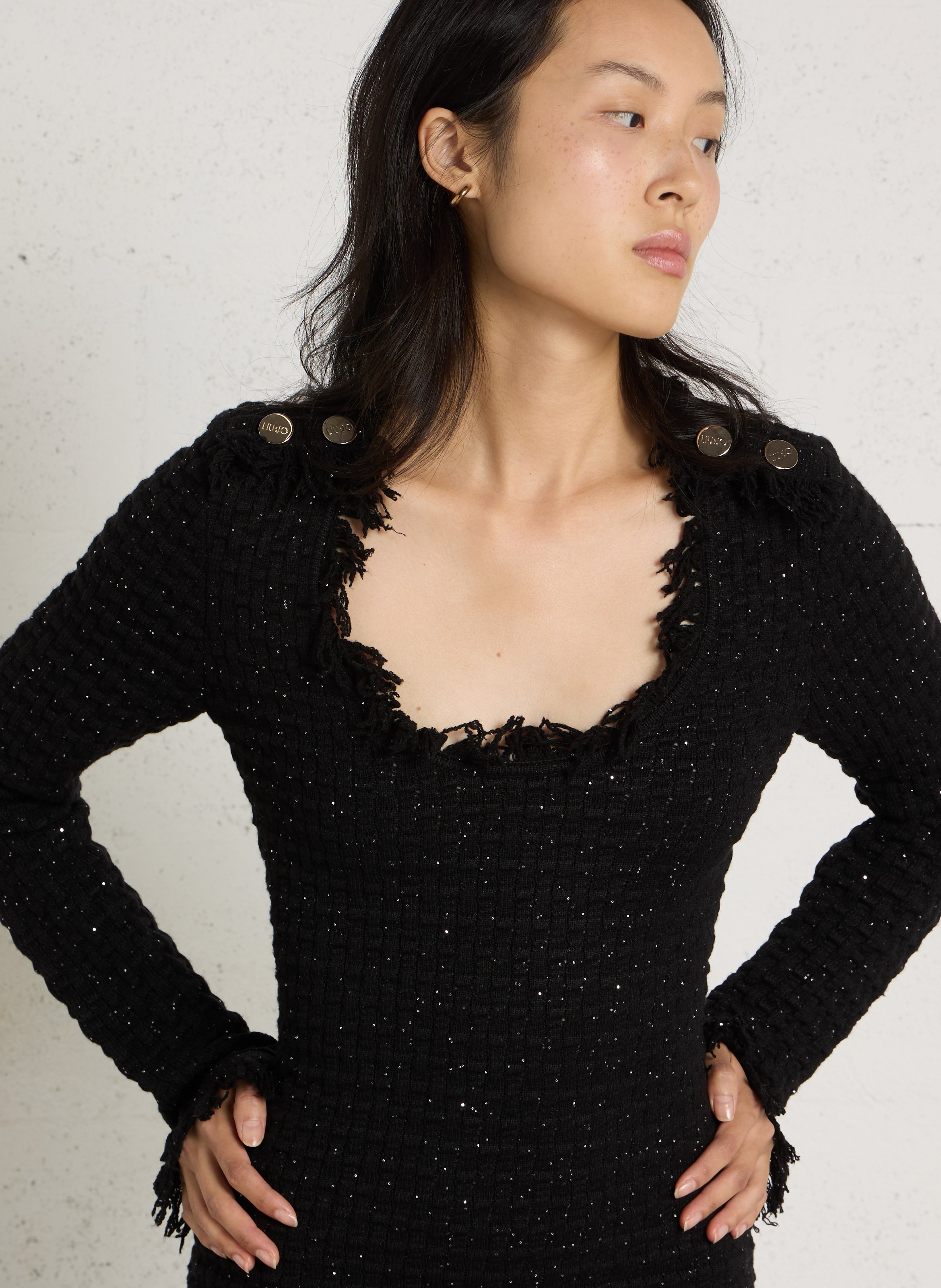 Long fitted dress LIU JO Black