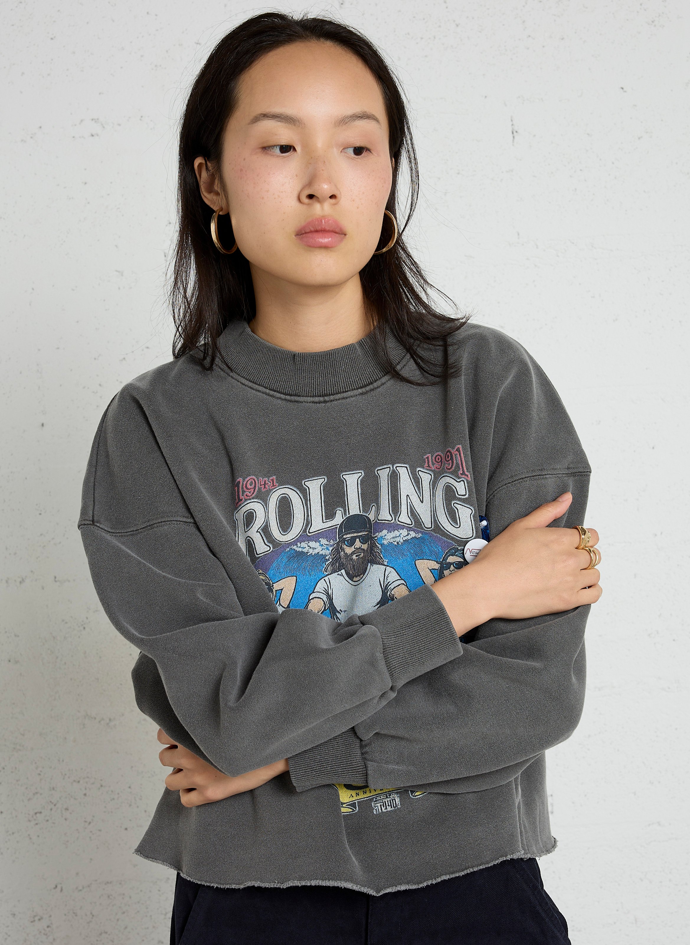 Katoenen sweater met ronde hals NEWTONE