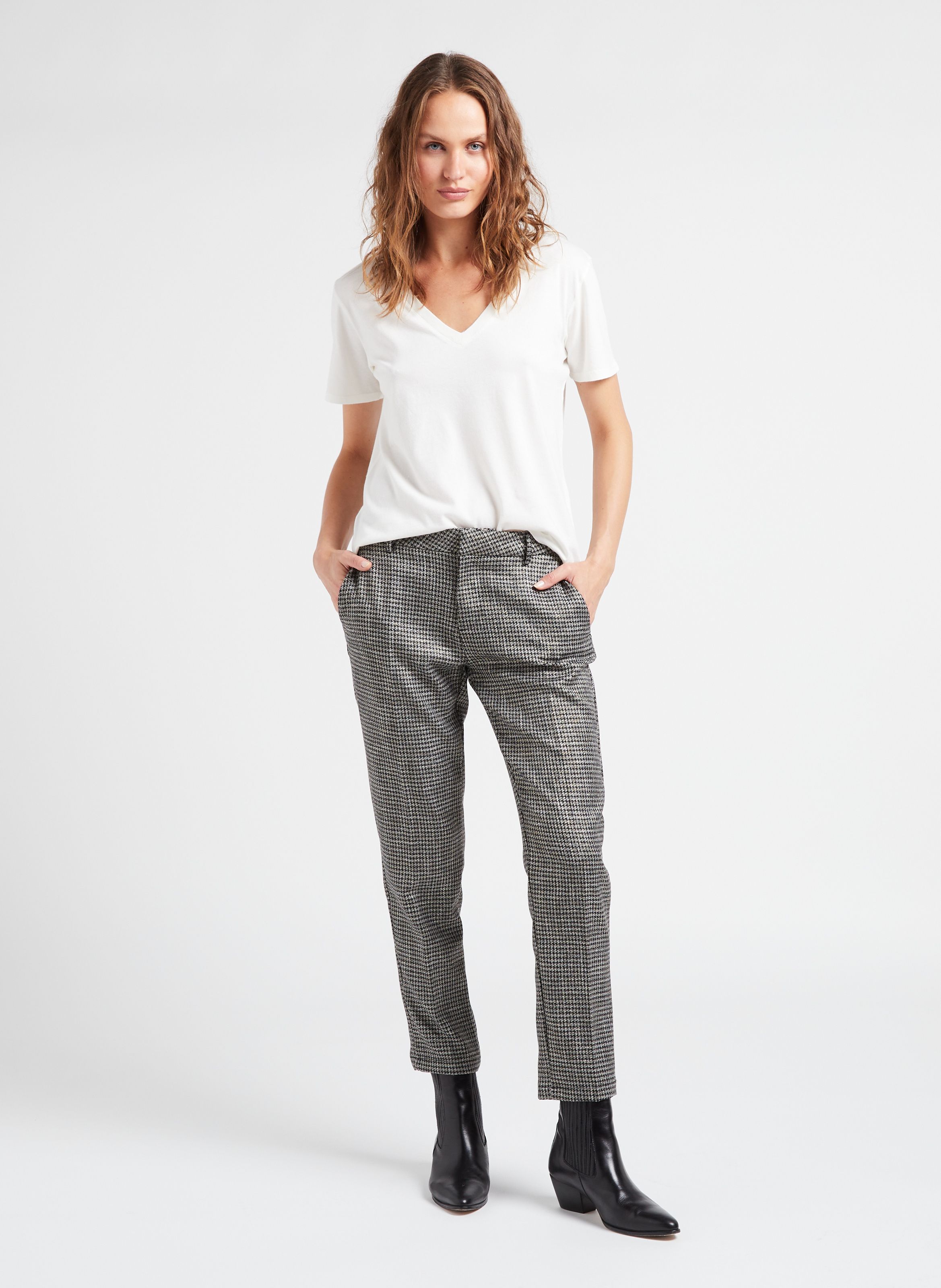 Womens grey cigarette clearance trousers