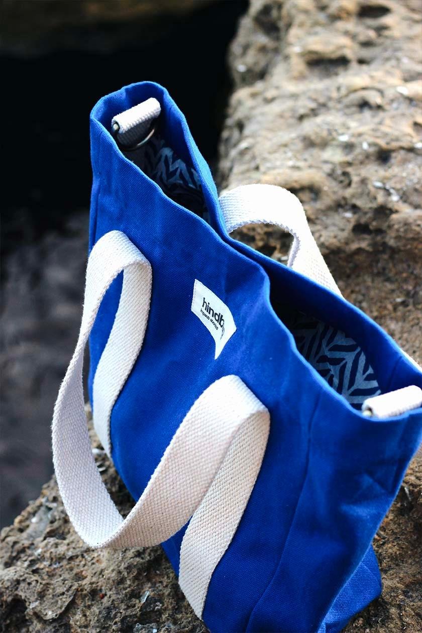 Cotton handbag HINDBAG Blue