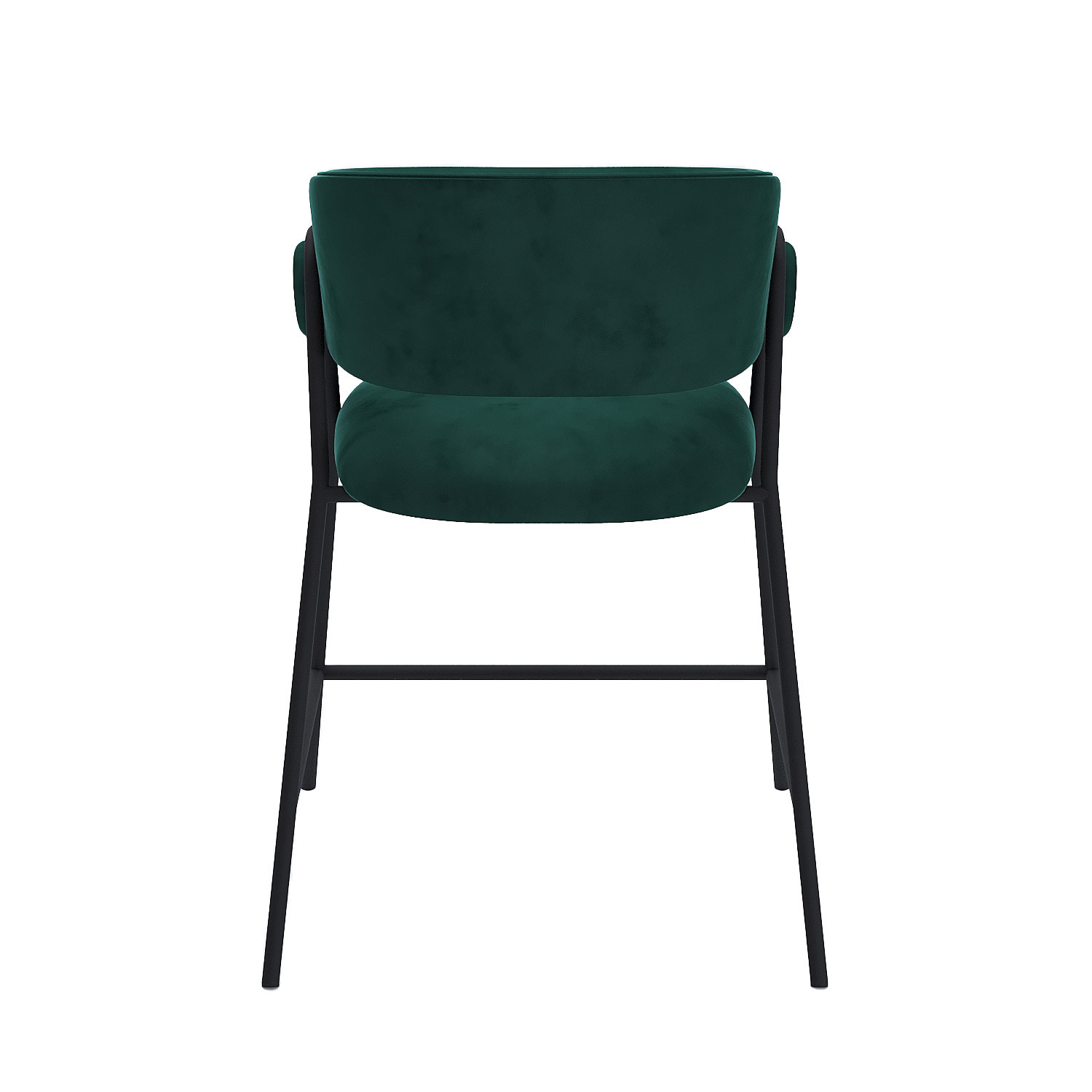 Set of 2 bar stools with backrest, velvet POTIRON PARIS Green