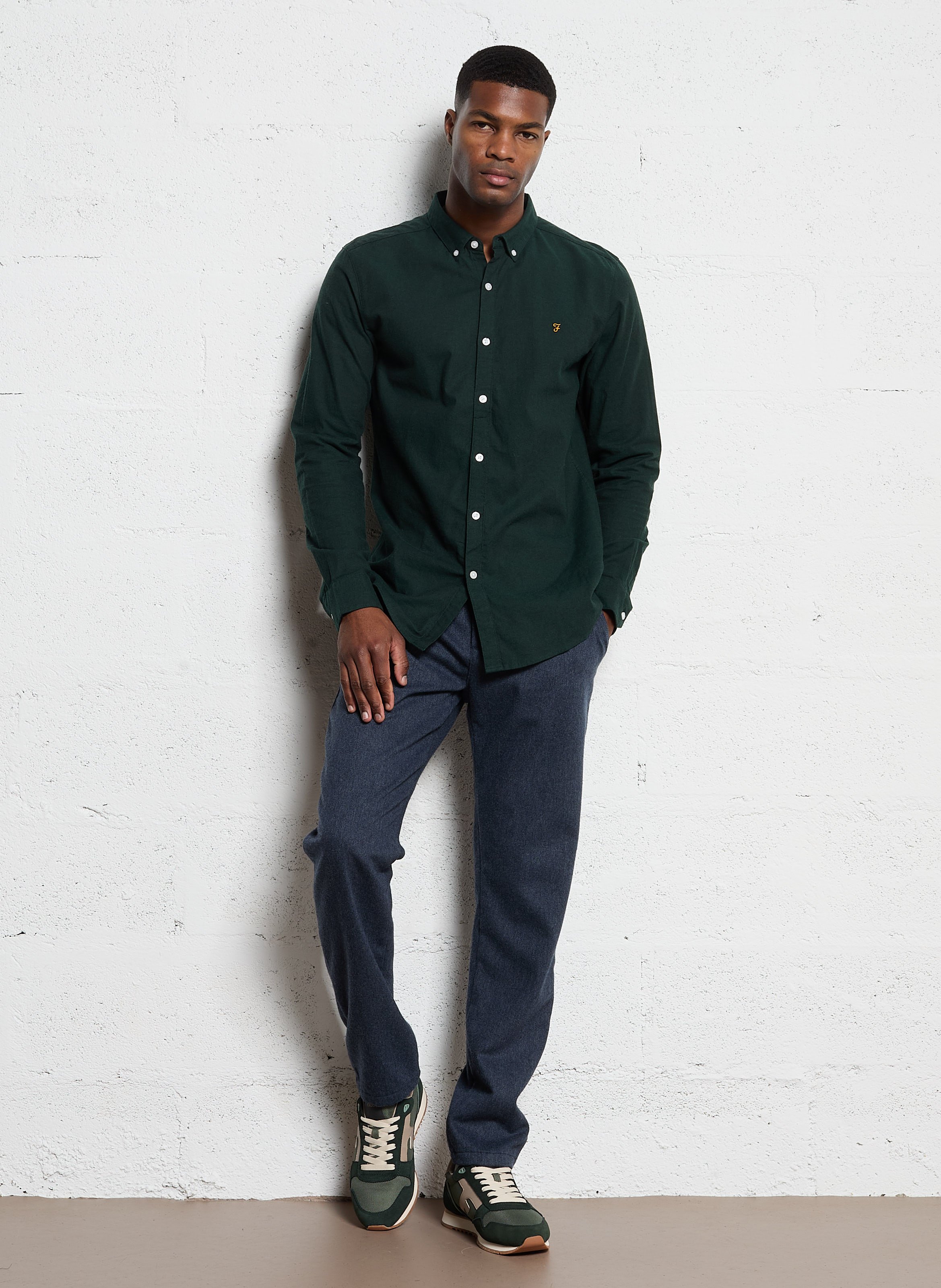 Gerade geschnittene Hose - Woll-Mix FAGUO Blau