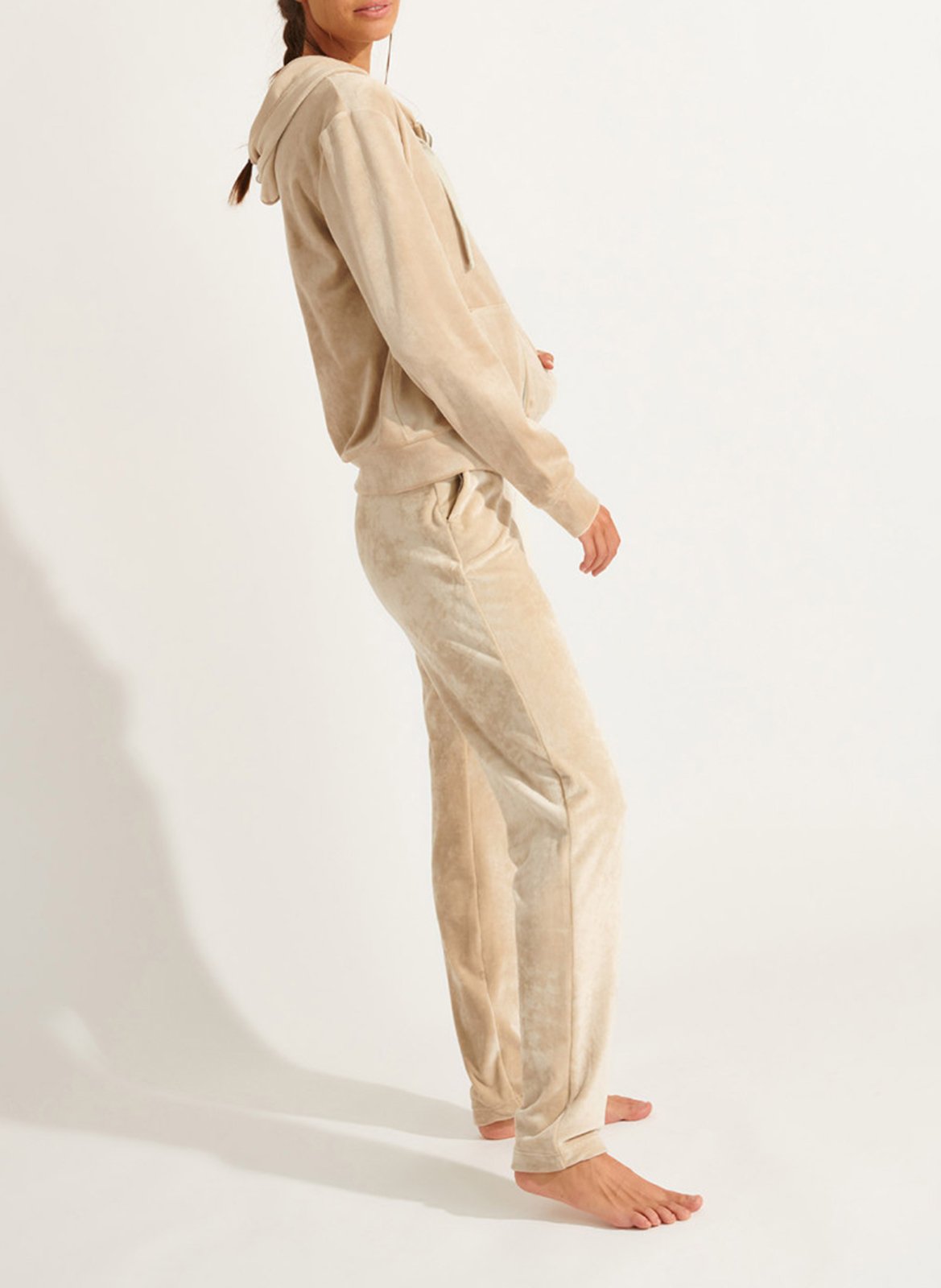 Pantalon de jogging en velours BANANA MOON Beige
