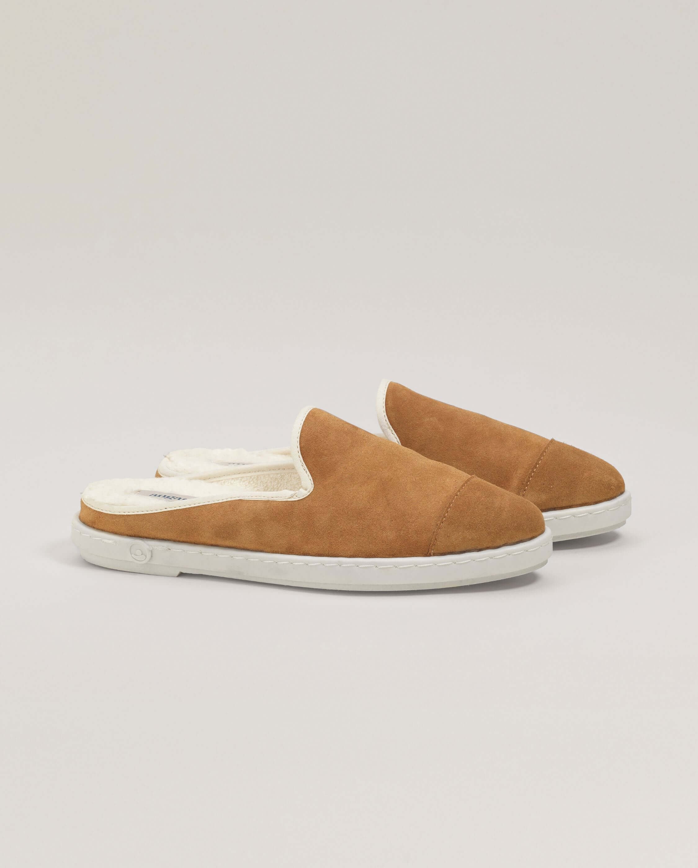 Women's leather mule, camel ANGARDE Brown