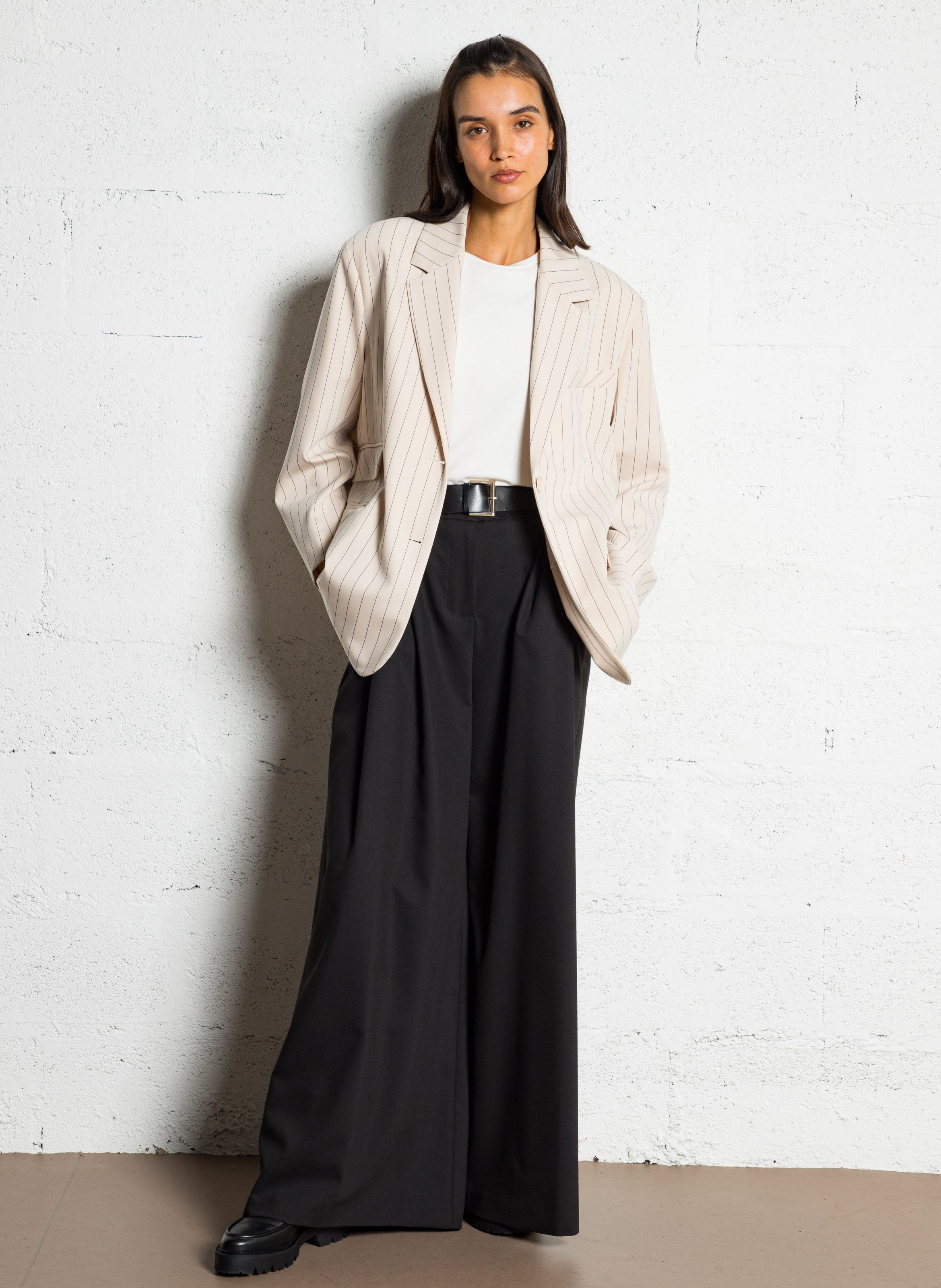 Striped suit jacket IMPERIAL Beige