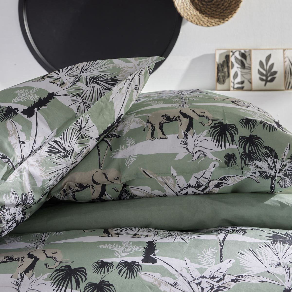 Cotton bedding set Green