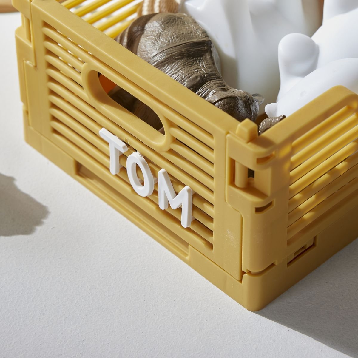 Folding plastic crate FACTORY Yellow