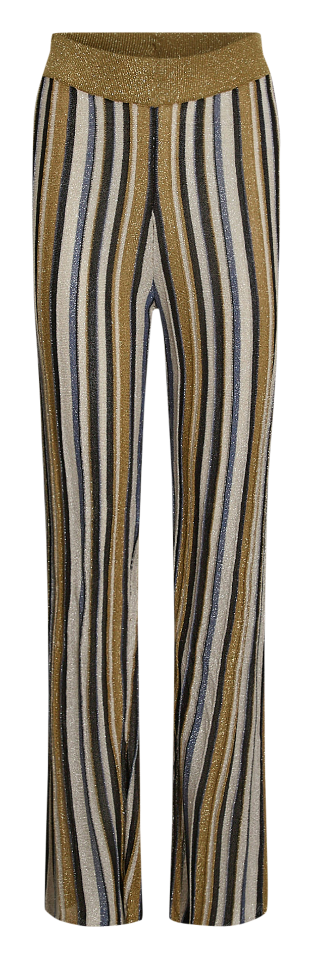 Pantalon droit pailleté VILA Marron