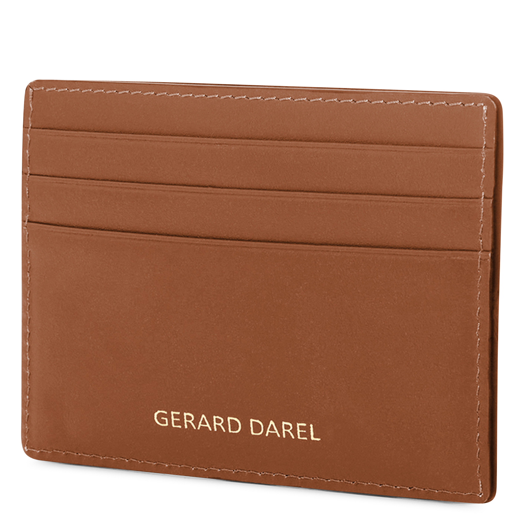 Porte-cartes en cuir uni GERARD DAREL Marron