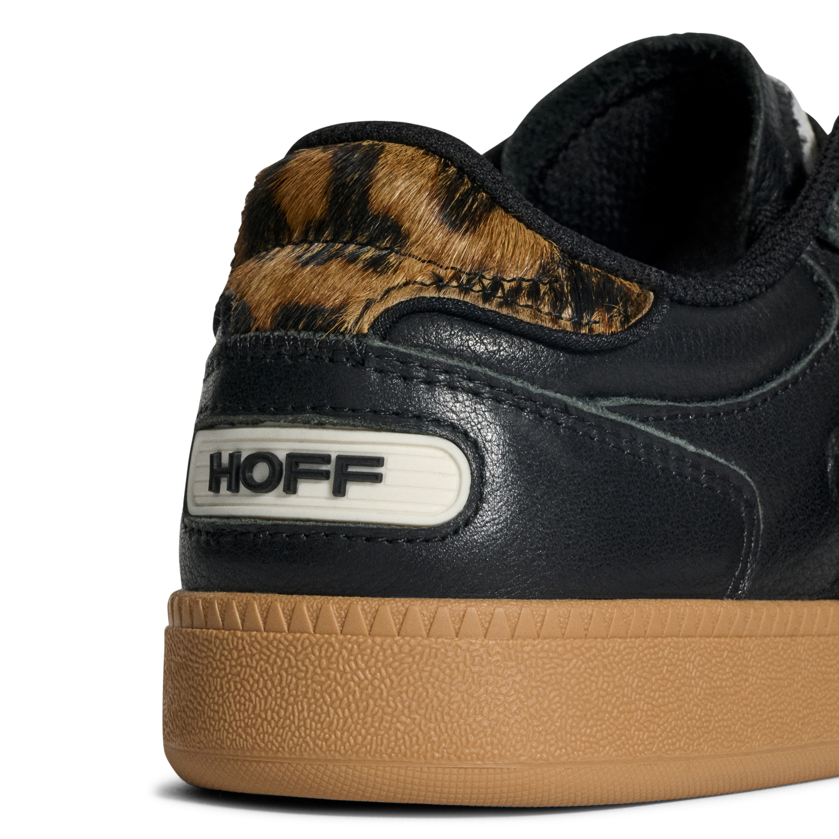 Baskets basses en cuir mélangé uni HOFF Noir