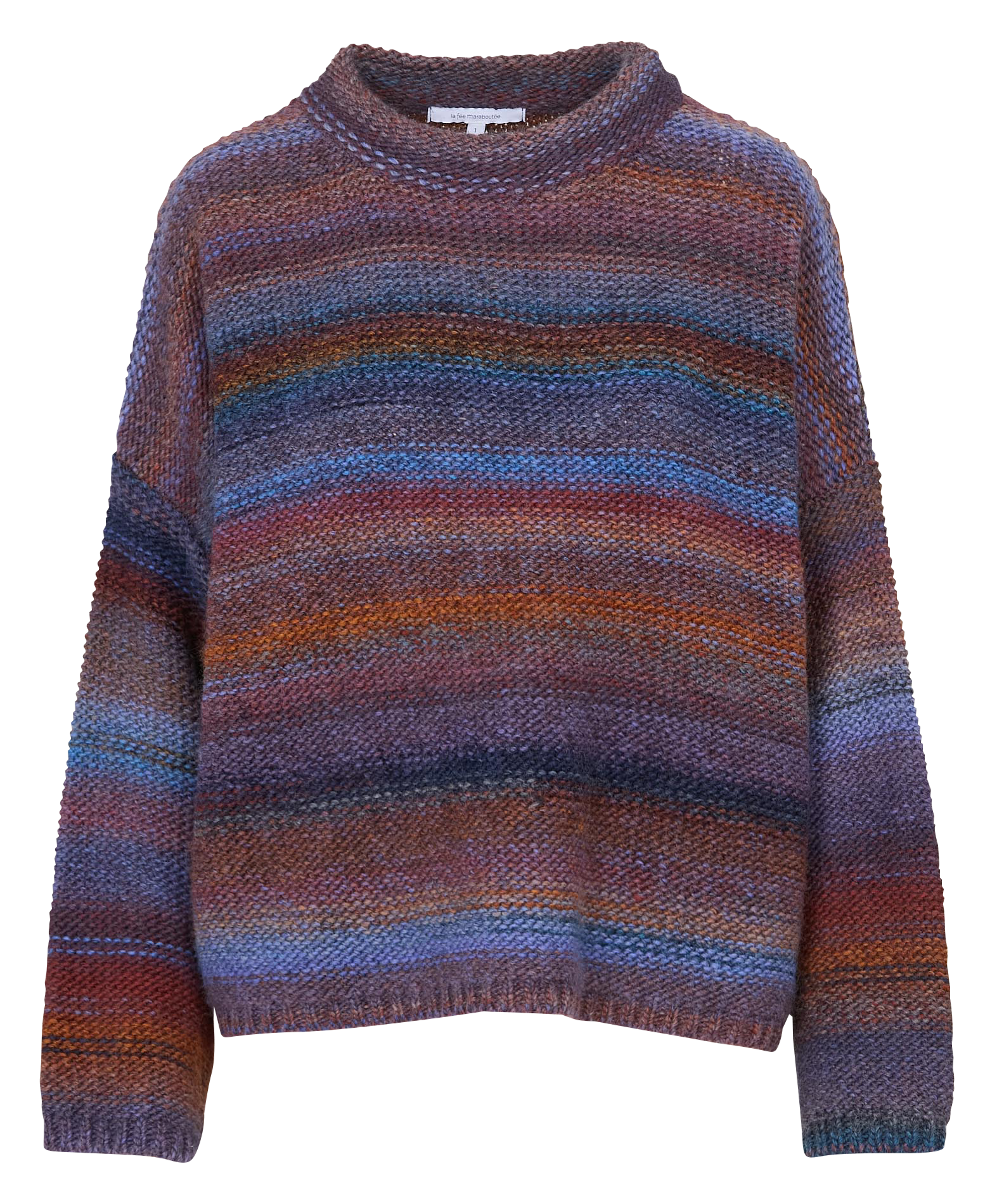 Cia oversized wool-mix sweater LA FEE MARABOUTEE Blue