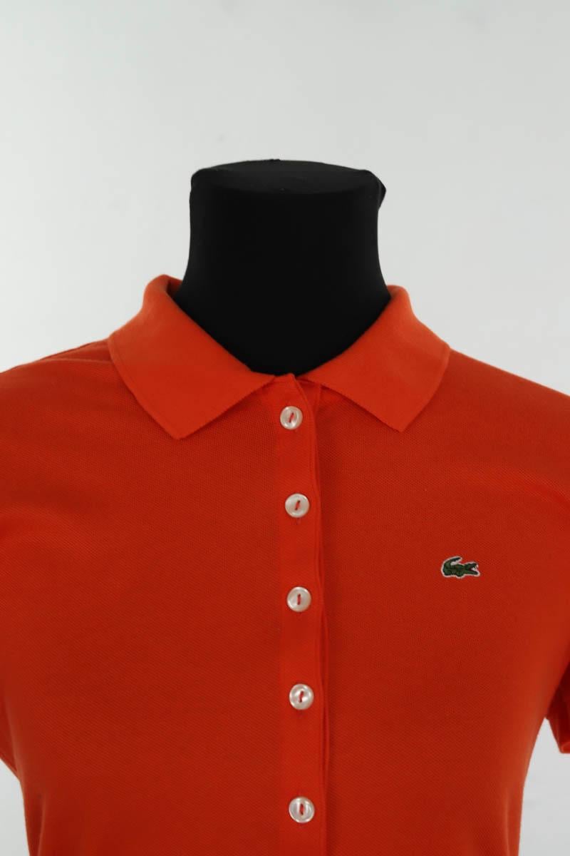 Cotton polo shirt LACOSTE - SECONDE MAIN Orange