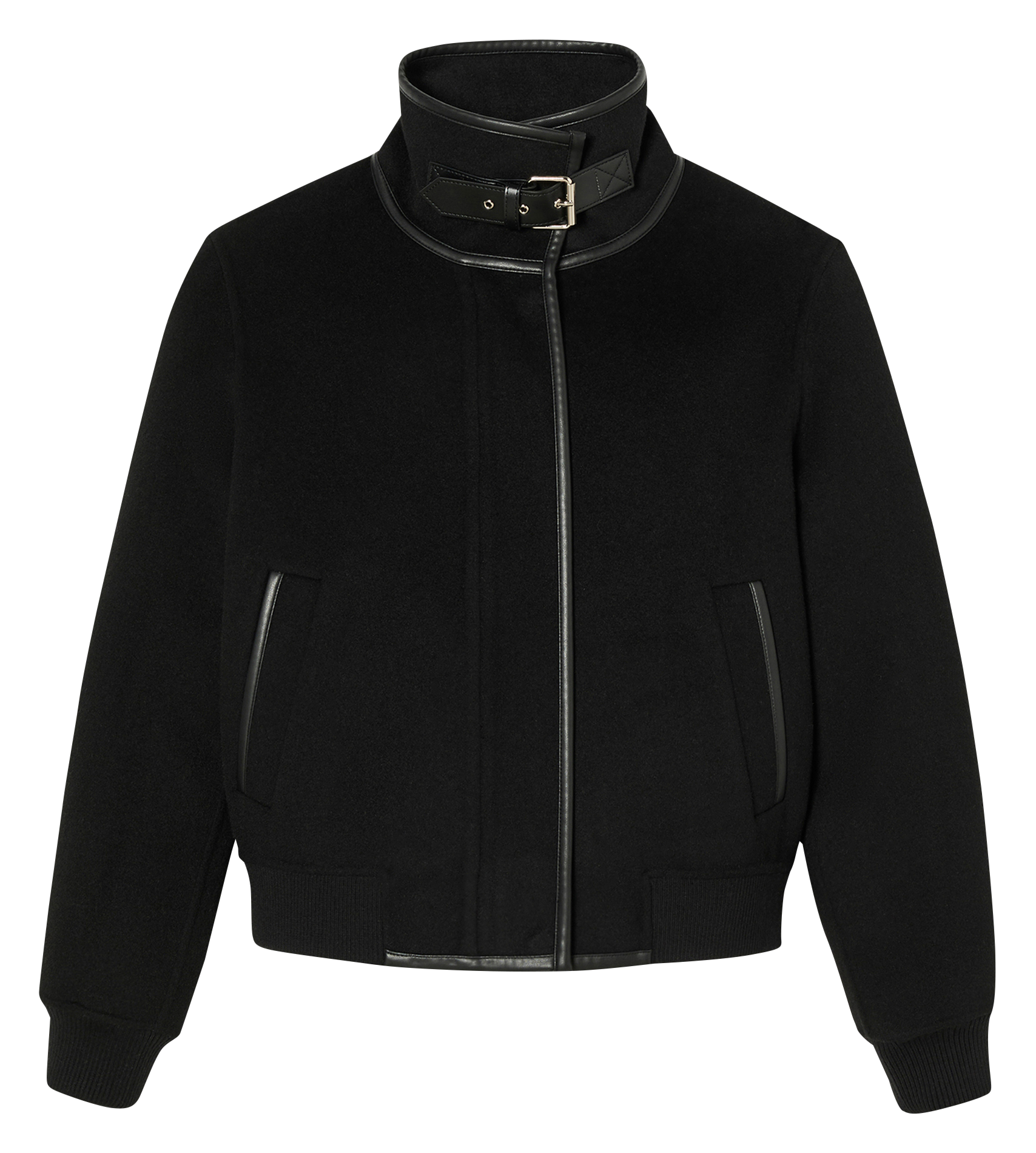 High-neck wool-blend jacket ZAPA Black
