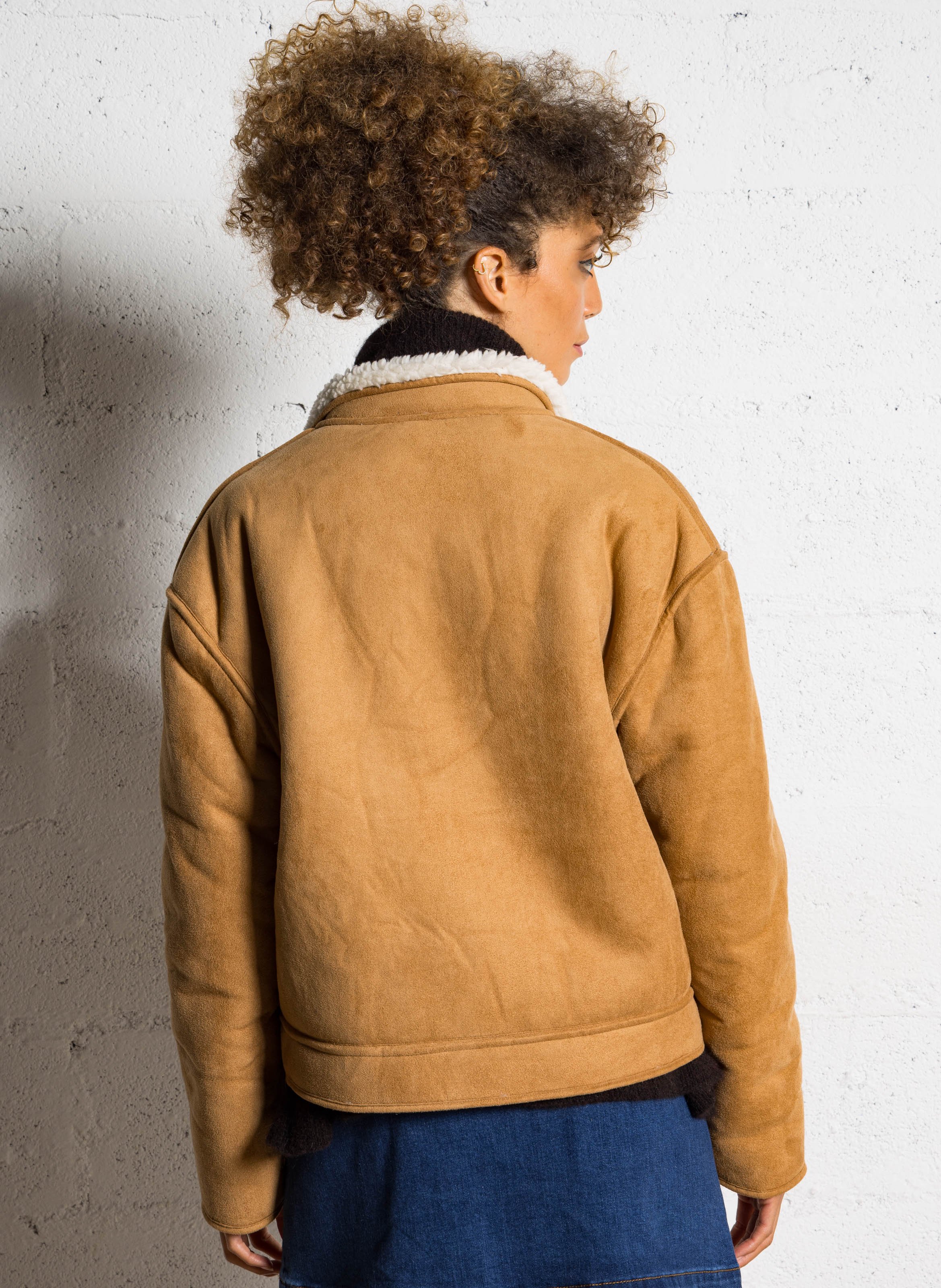 Manteau court col montant LA PETITE ETOILE Marron