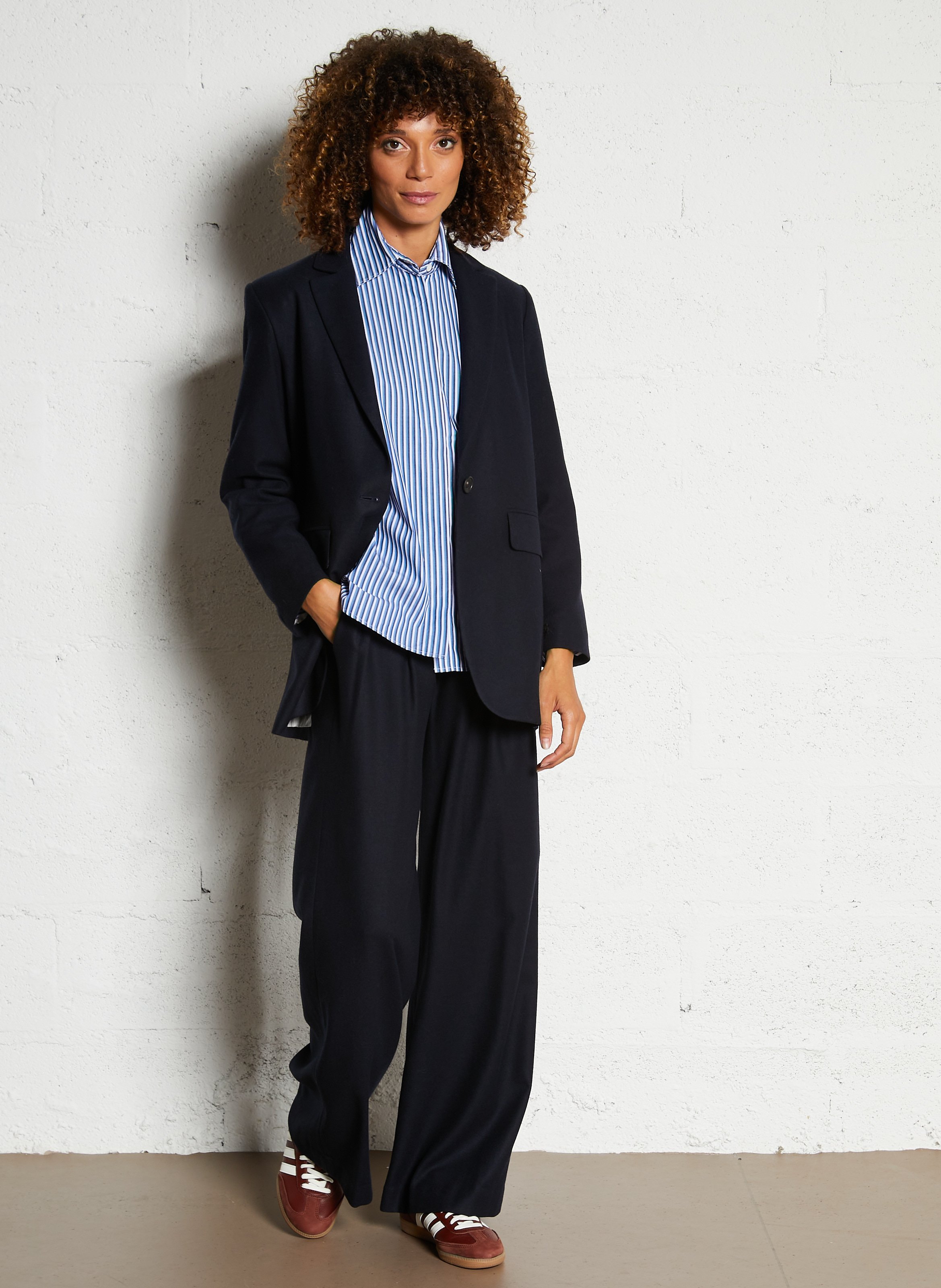 Veste droite col tailleur  DIEGA Bleu