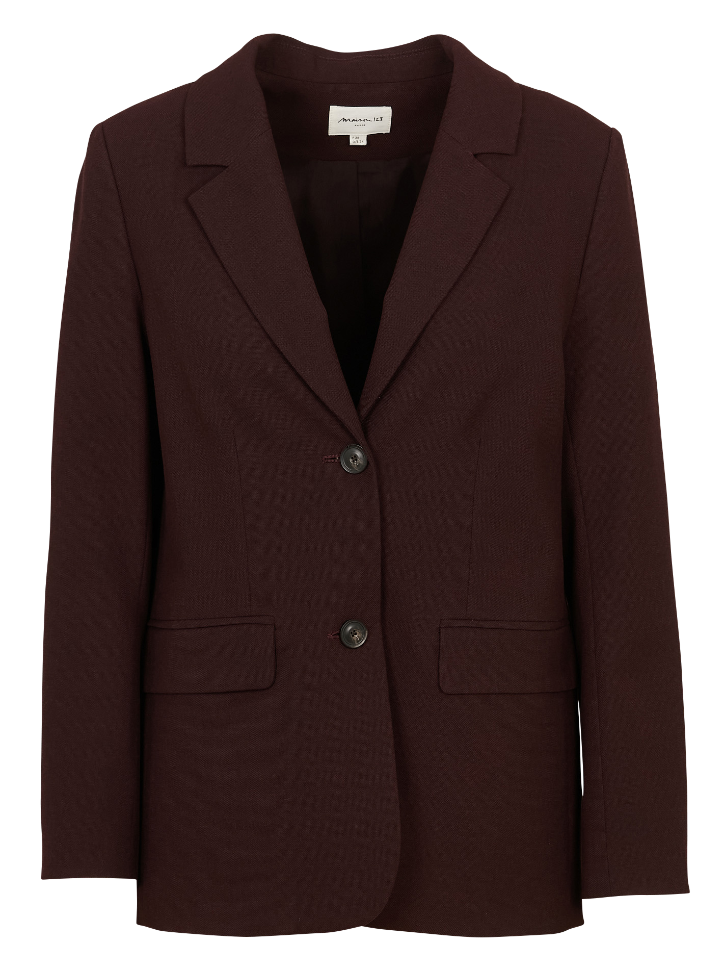 Veste tailleur droite boutonnée unie MAISON 123 Violet