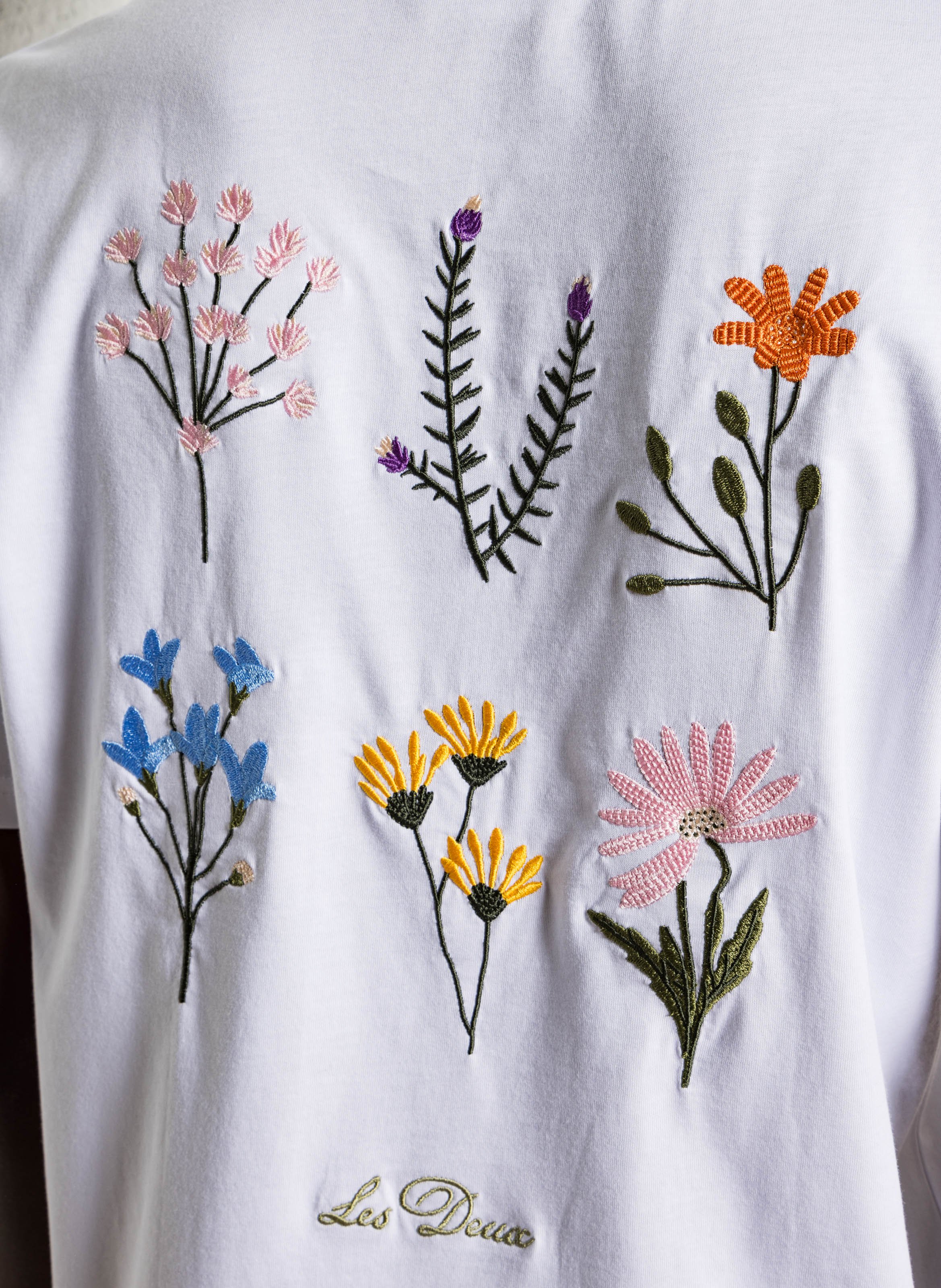 Straight-cut organic cotton T-shirt LES DEUX White