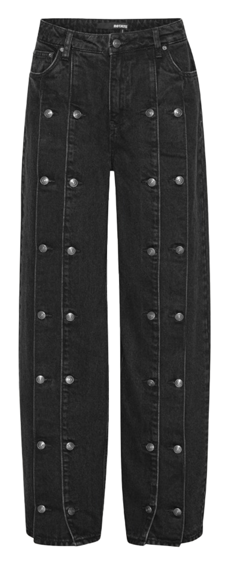 Jean droit en coton bio ROTATE Noir