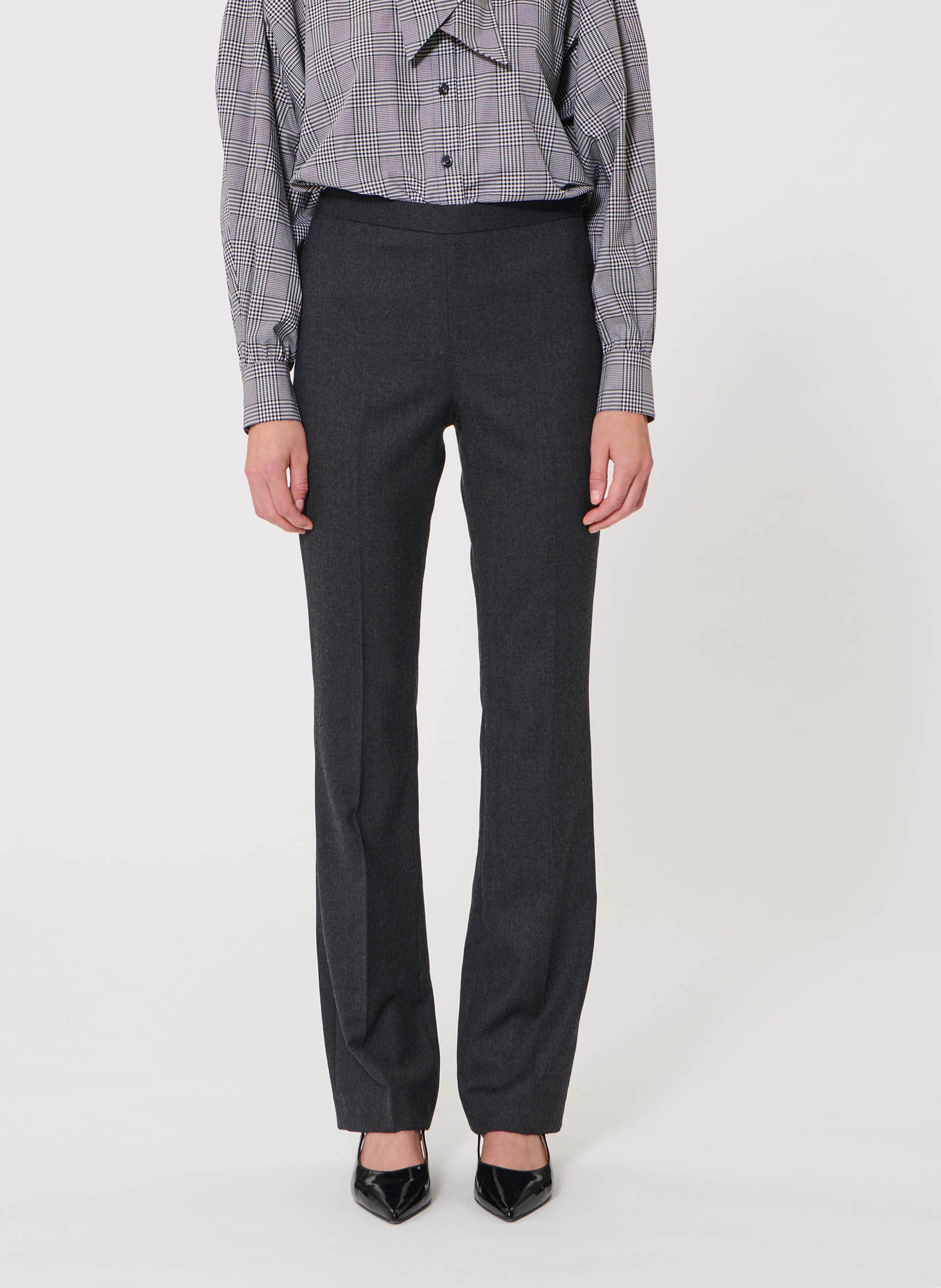 Pantalone dritto in lana mélange TARA JARMON Grigio