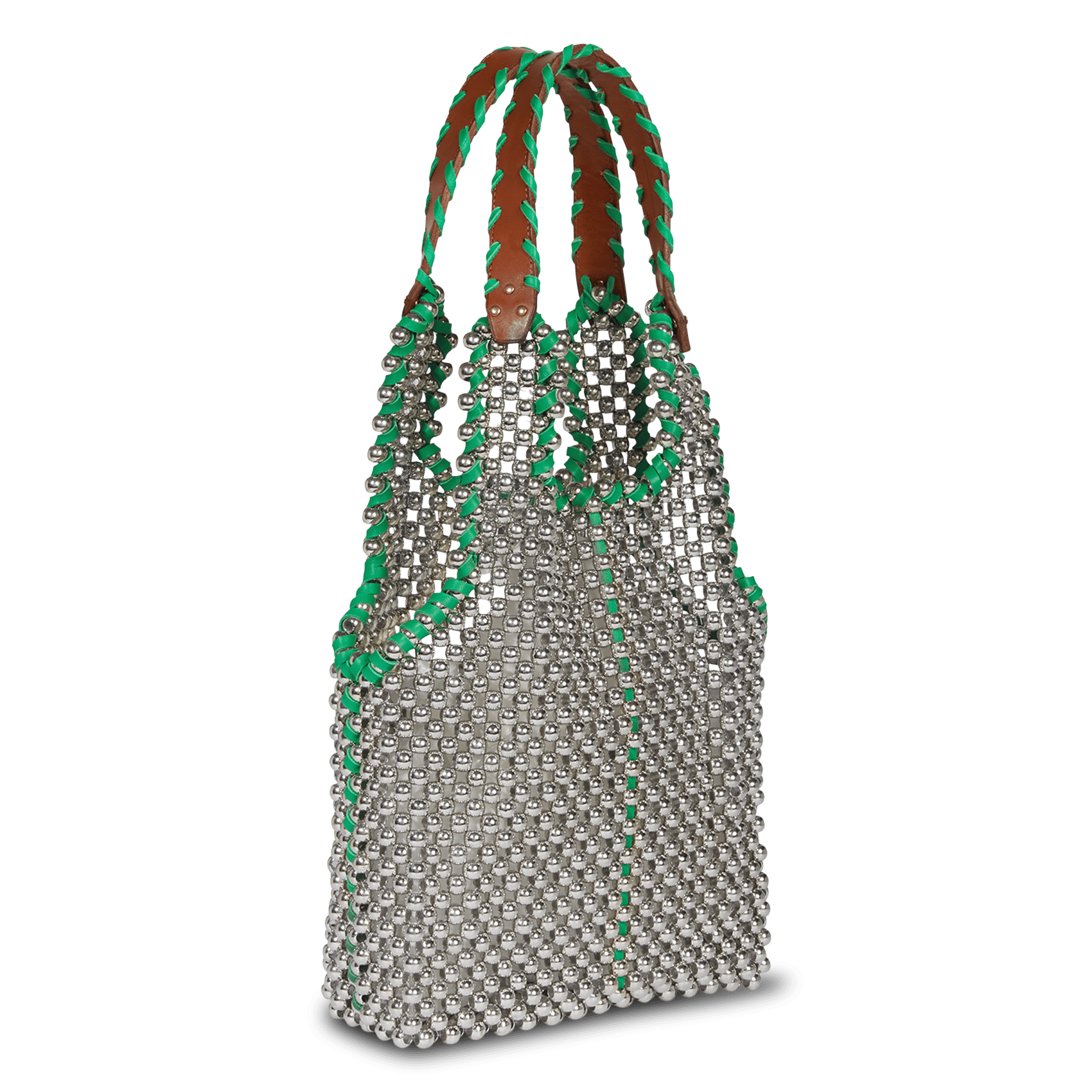 Sac porté épaule en perles JEROME DREYFUSS Vert