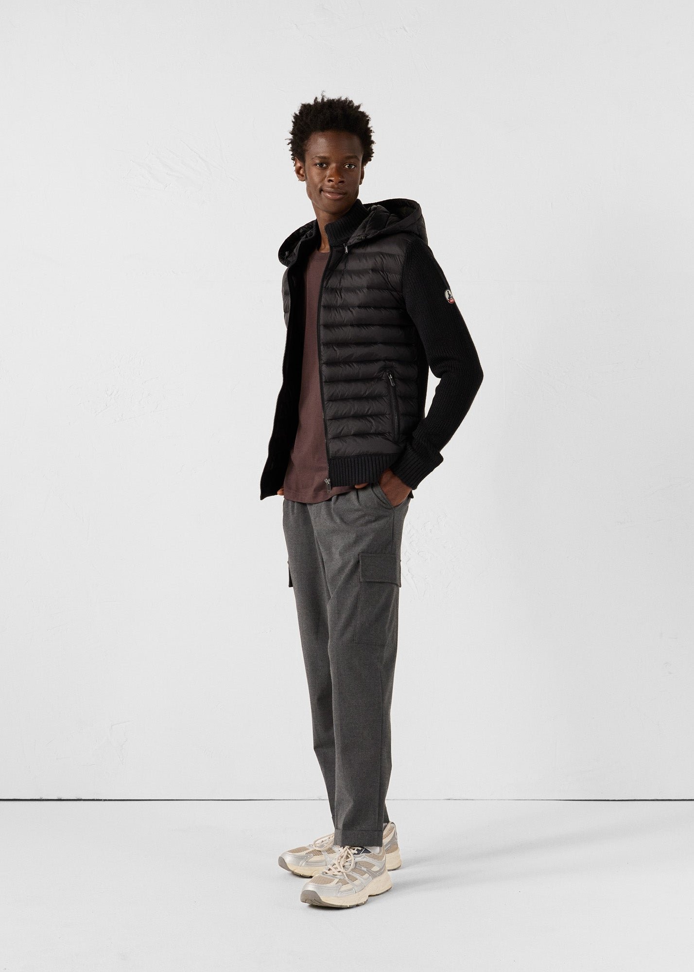 Two-tone jumping down jacket JOTT Black