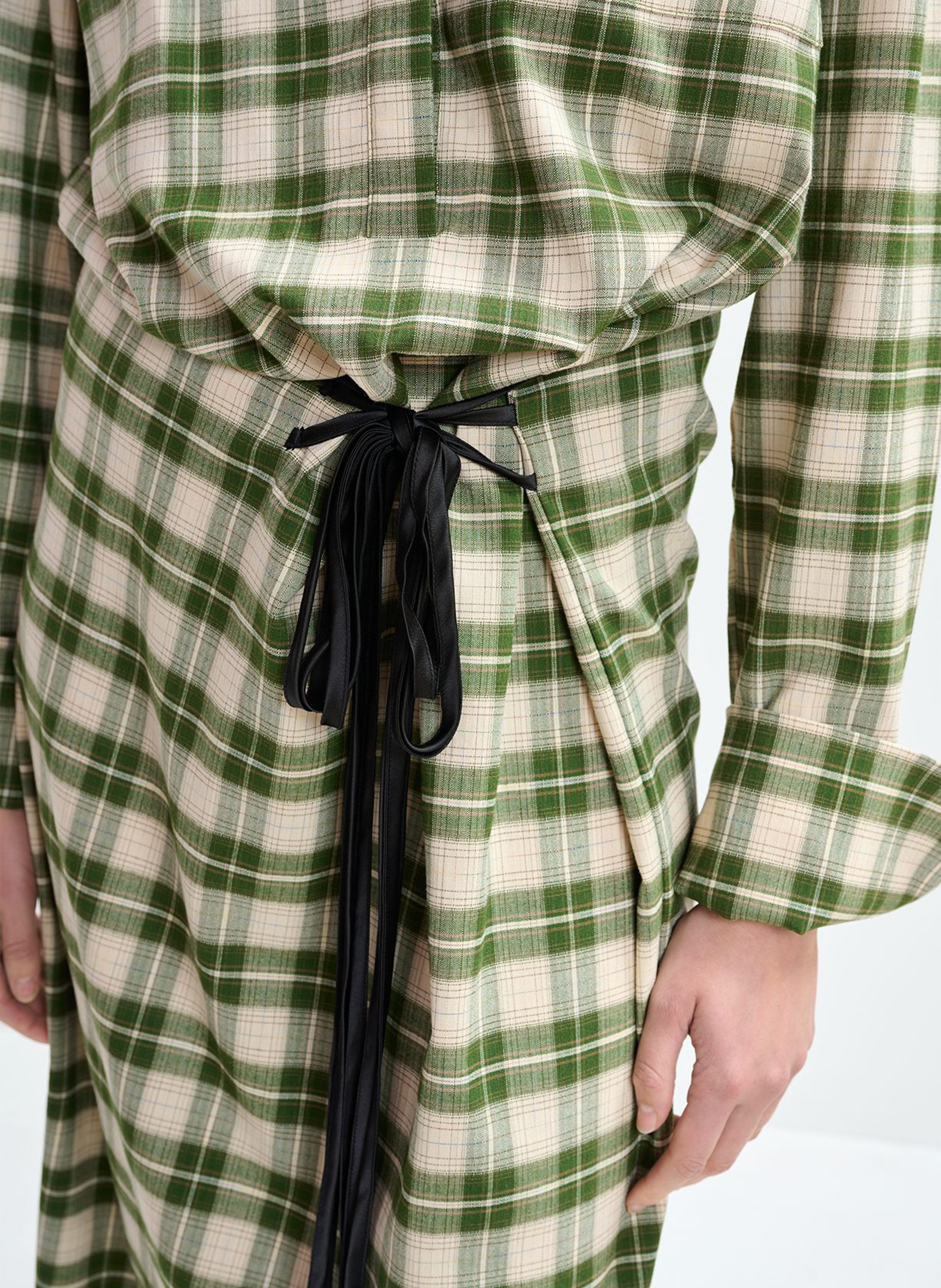 Robe longue col classique imprimée ESSENTIEL ANTWERP Vert