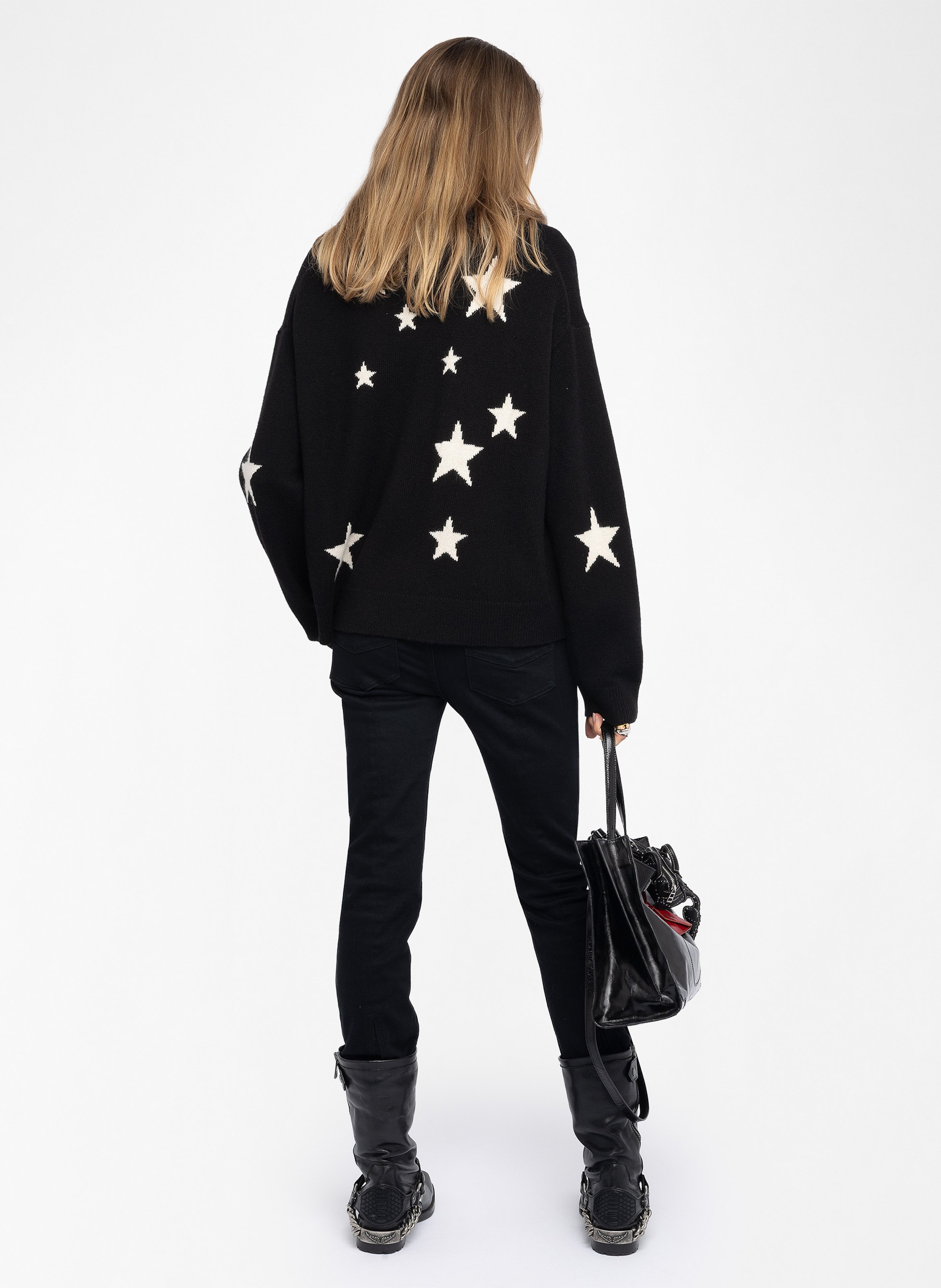 Pull col rond à motifs ZADIG&VOLTAIRE Zwart