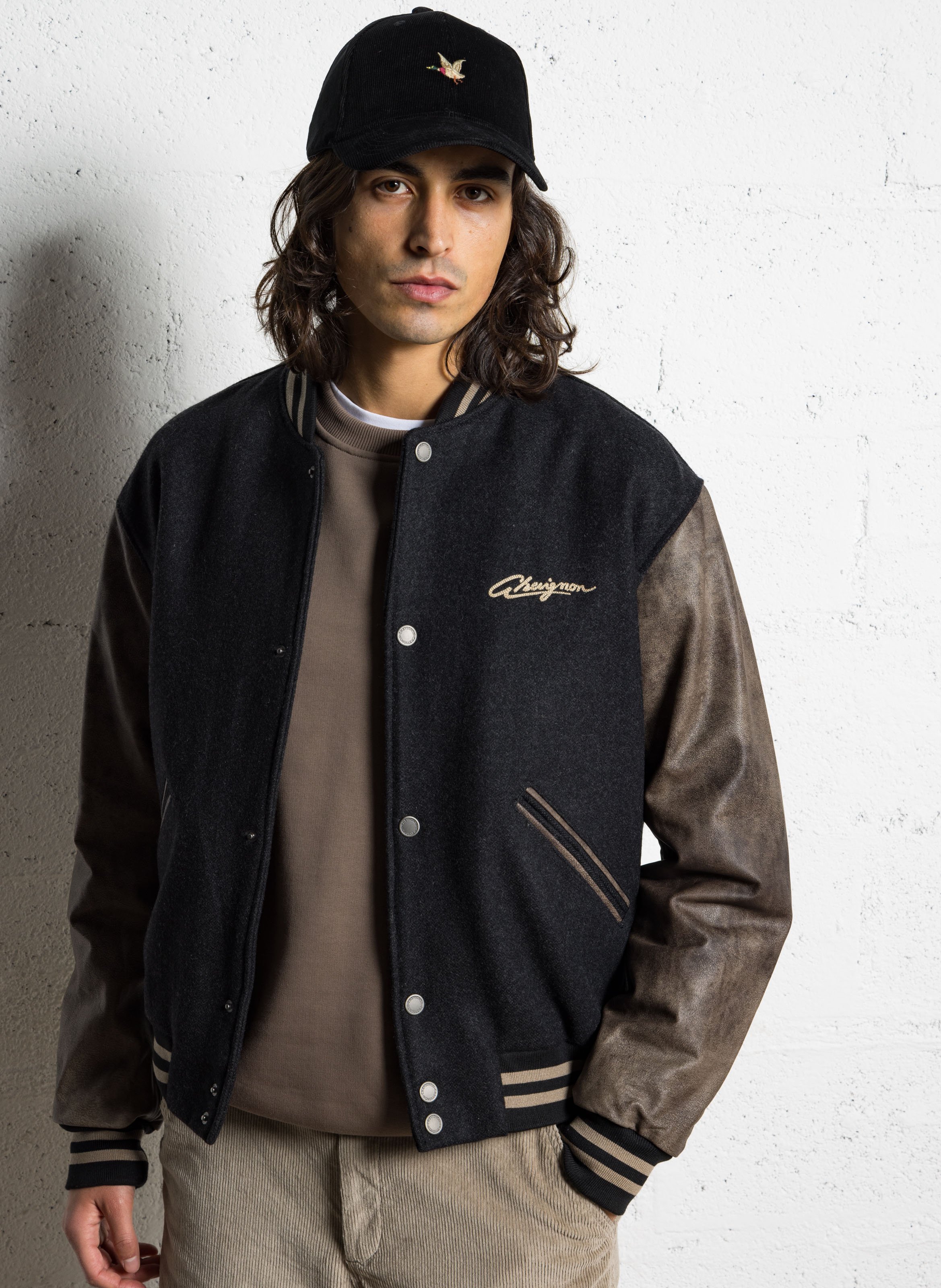 Blouson oversize en laine CHEVIGNON Noir