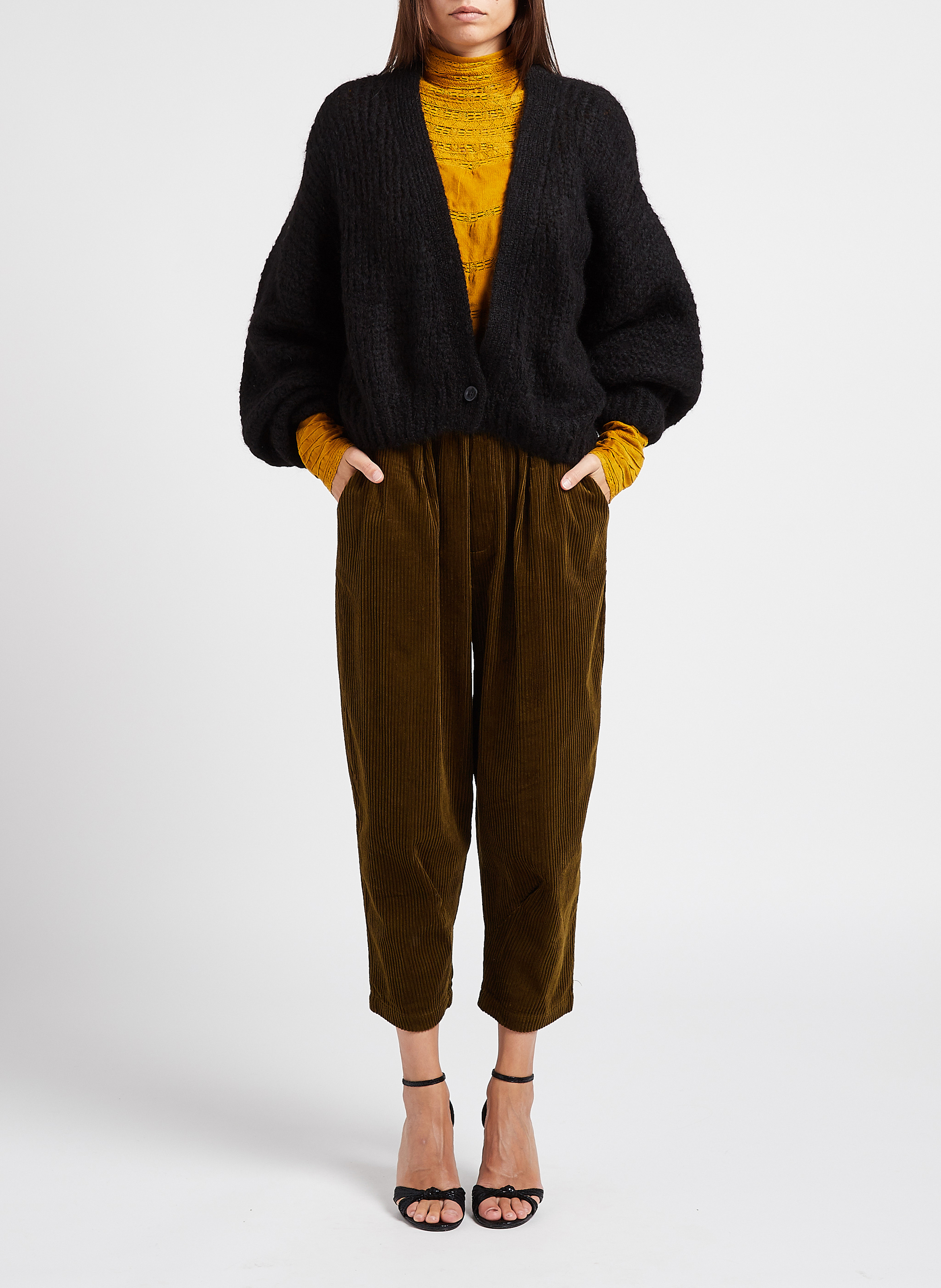 Seidenrock mit Print MES DEMOISELLES Gelb