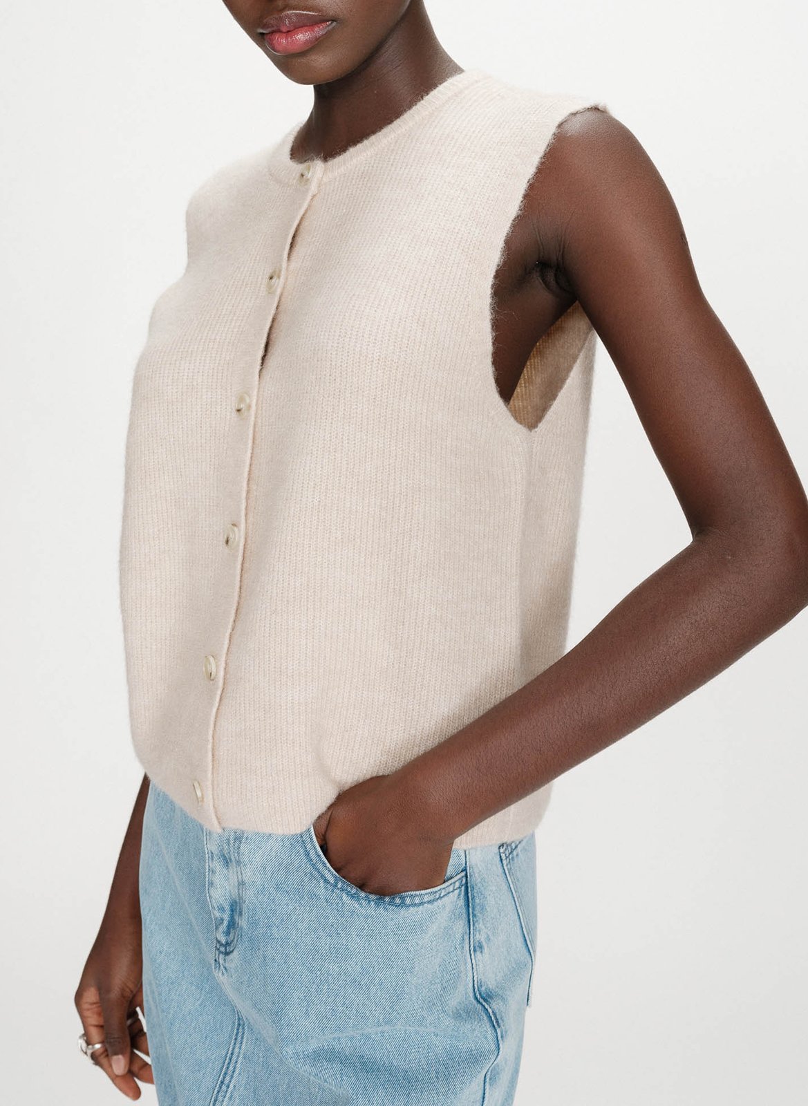 Top col rond  GRACE ET MILA Beige