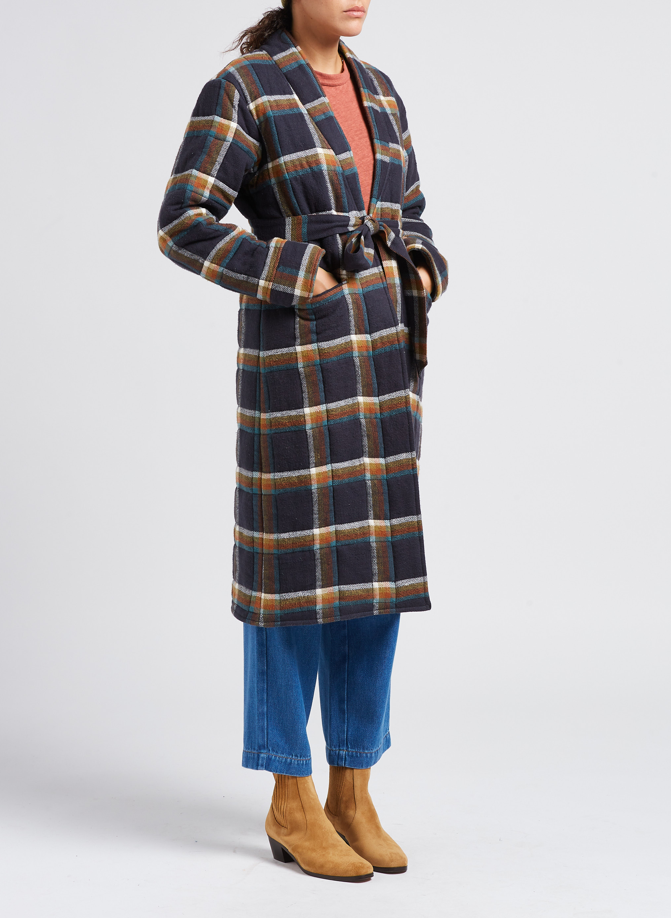 Gerade geschnittener Baumwollmantel V DE VINSTER Schwarz